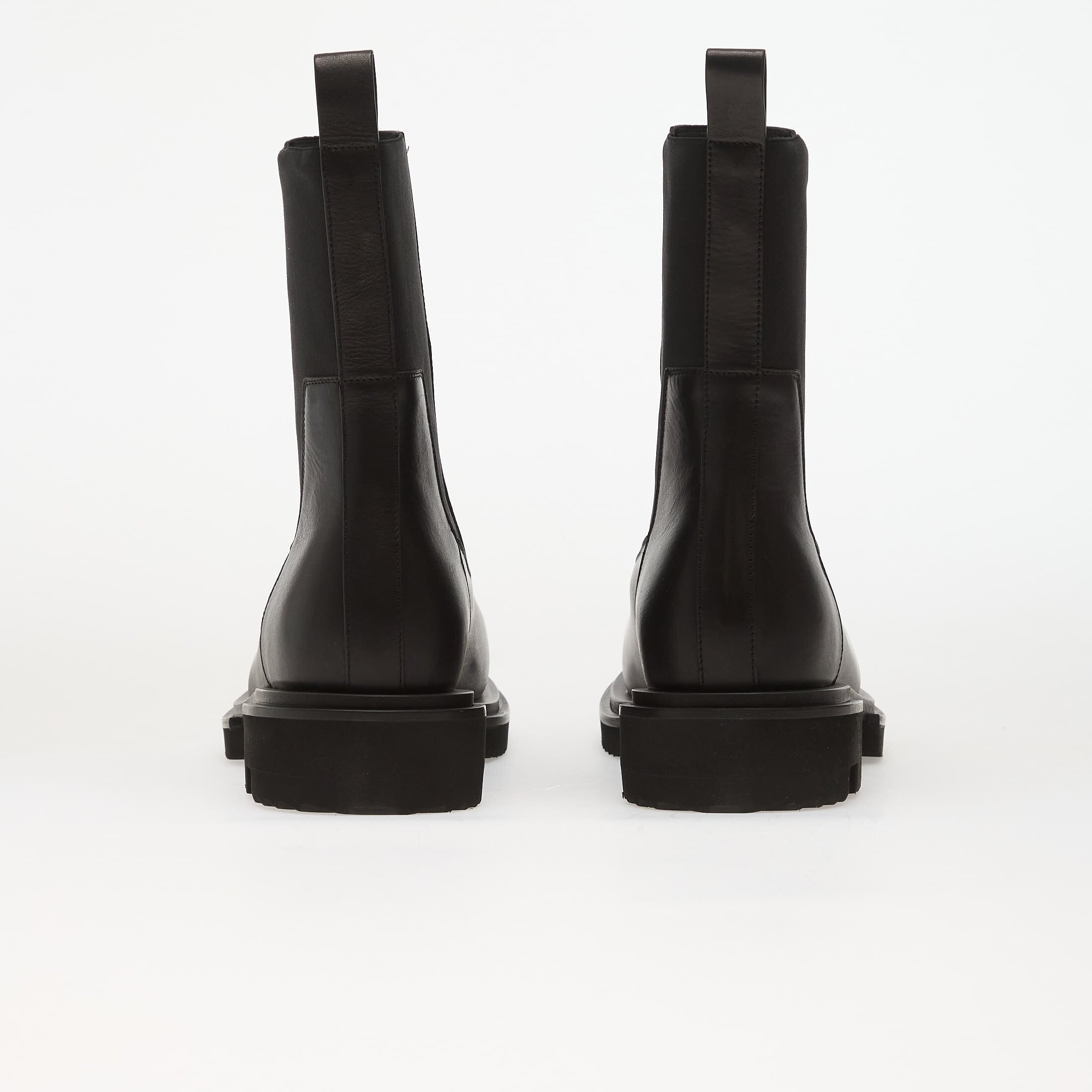 Rick Owens Обувки Leather Boots - Beatle Gabe Black