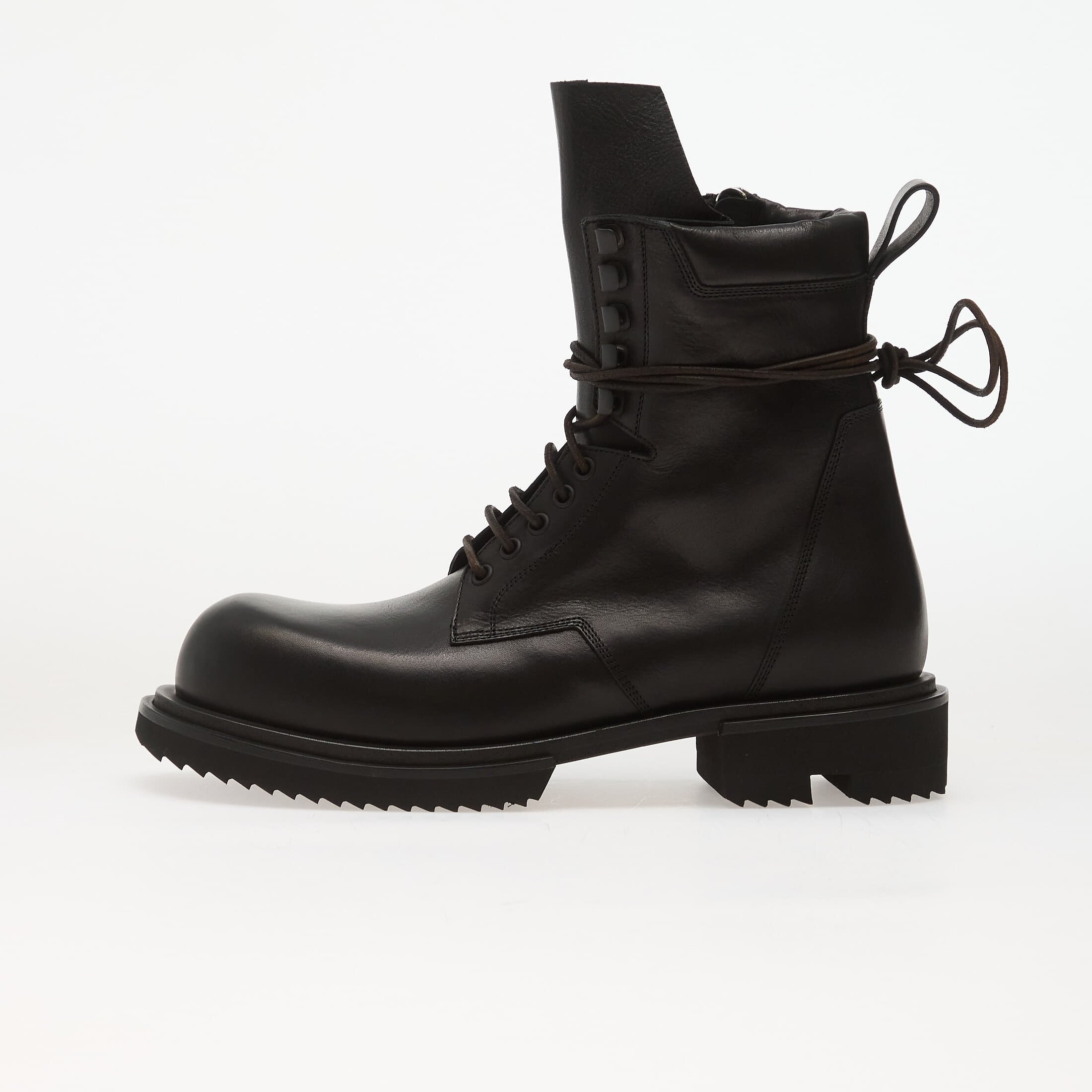 Rick Owens Обувки Leather Boots - Low Army Gabe Black