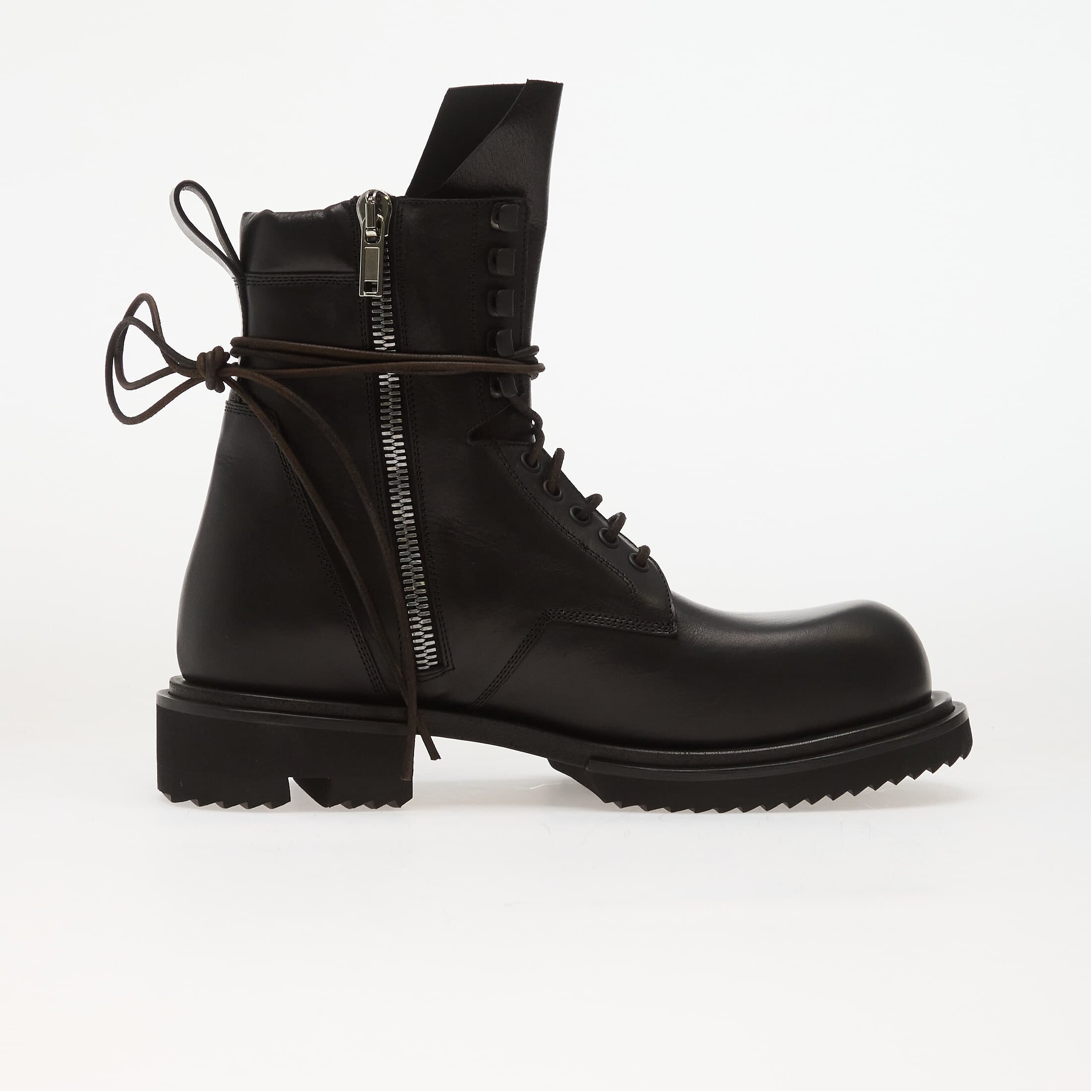 Rick Owens Обувки Leather Boots - Low Army Gabe Black