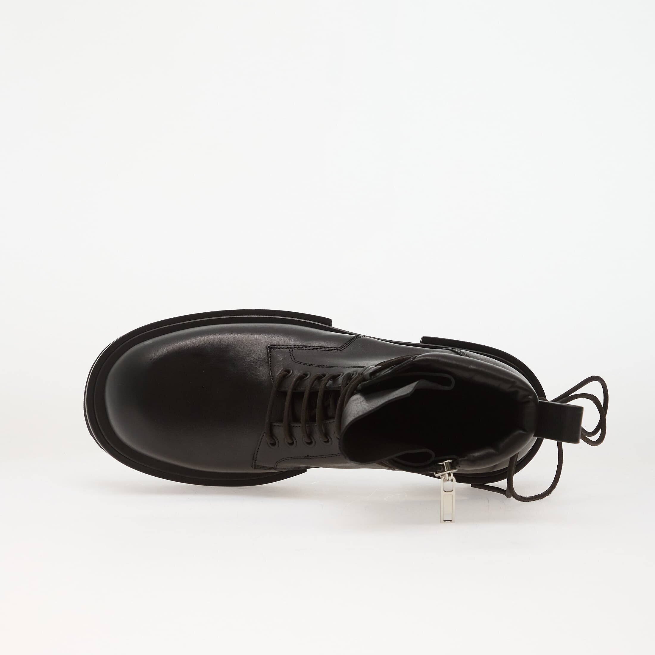 Rick Owens Обувки Leather Boots - Low Army Gabe Black