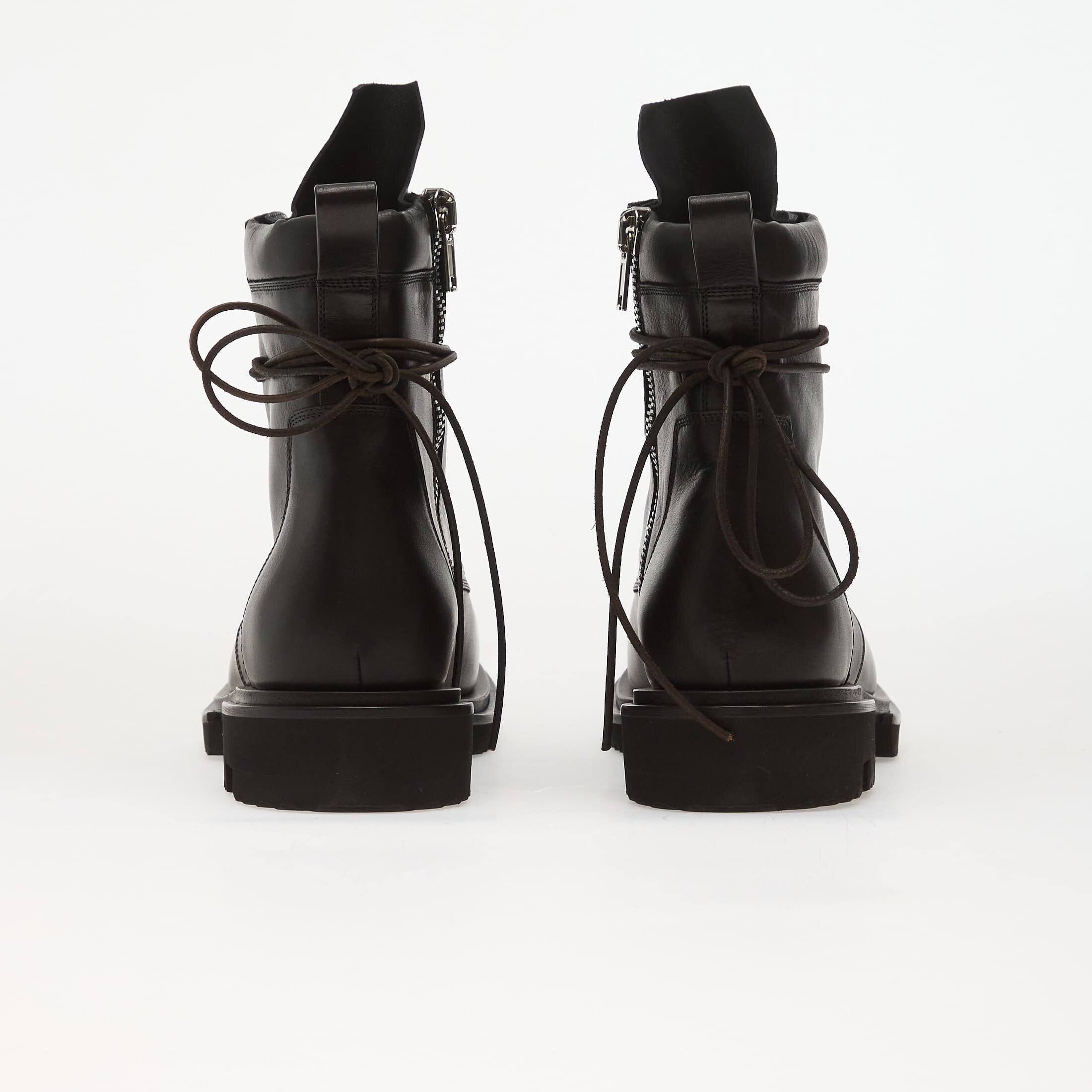 Rick Owens Обувки Leather Boots - Low Army Gabe Black