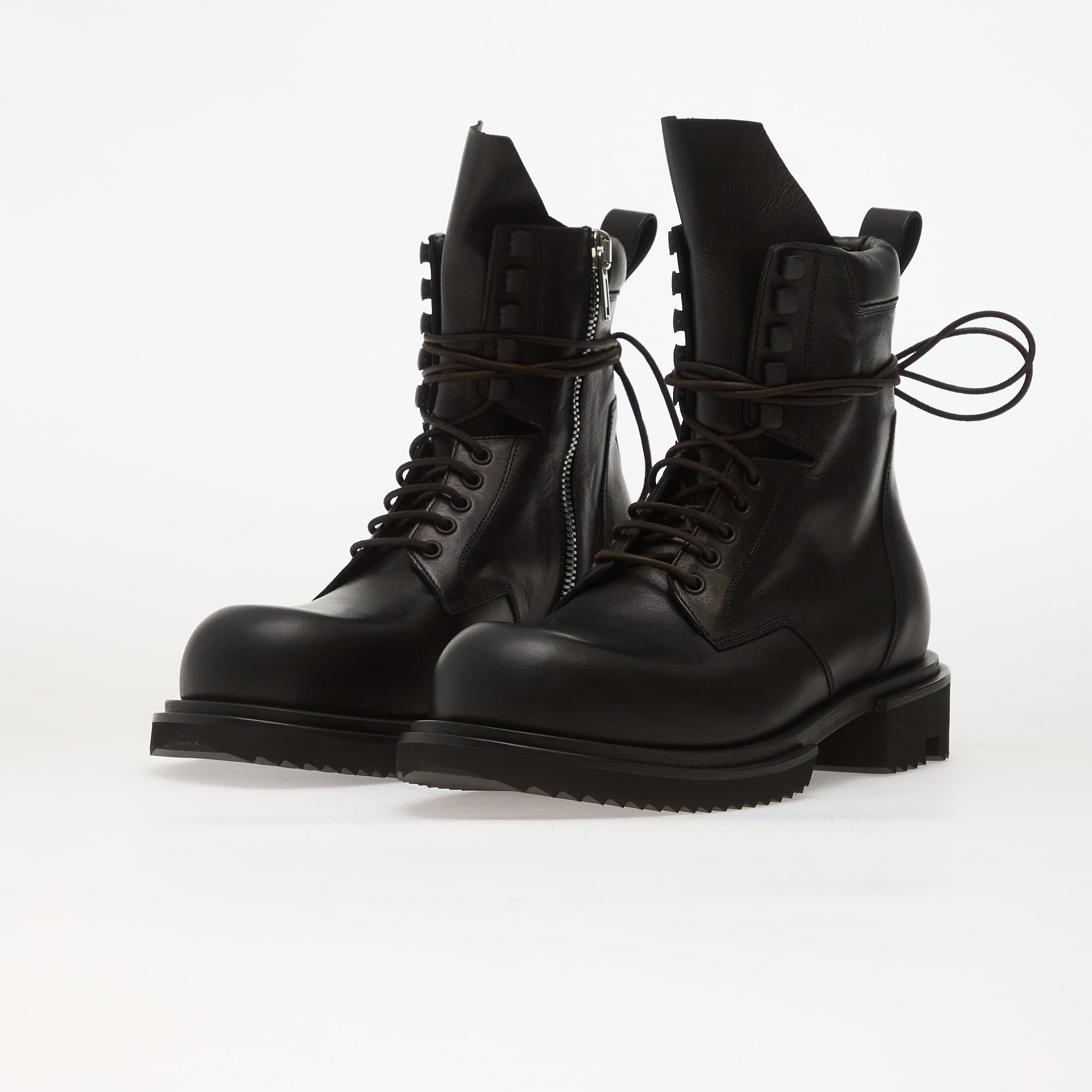 Rick Owens Обувки Leather Boots - Low Army Gabe Black