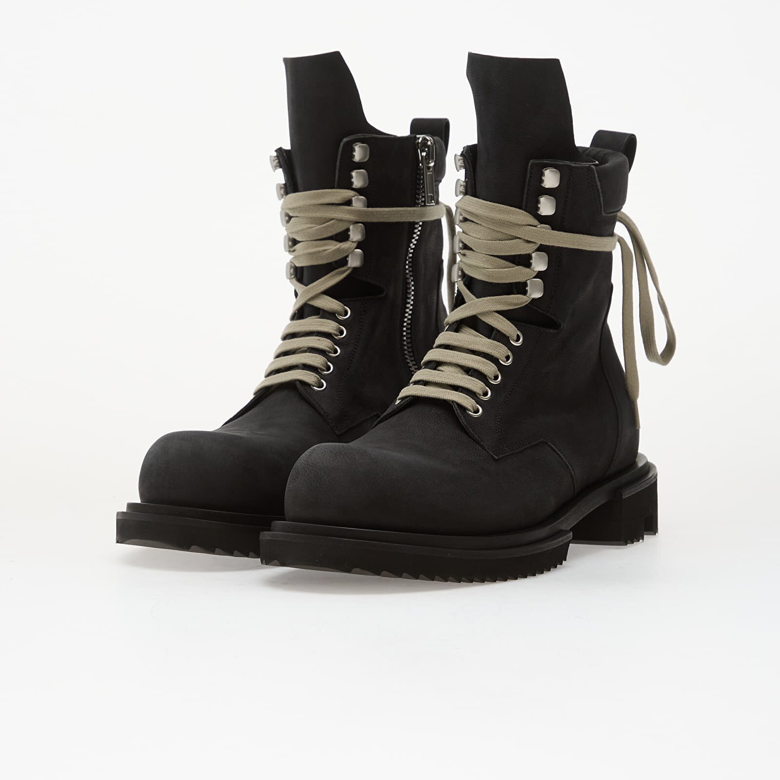 Rick Owens Сникърси DRKSHDW Leather Boots - Low Army Gabe Black