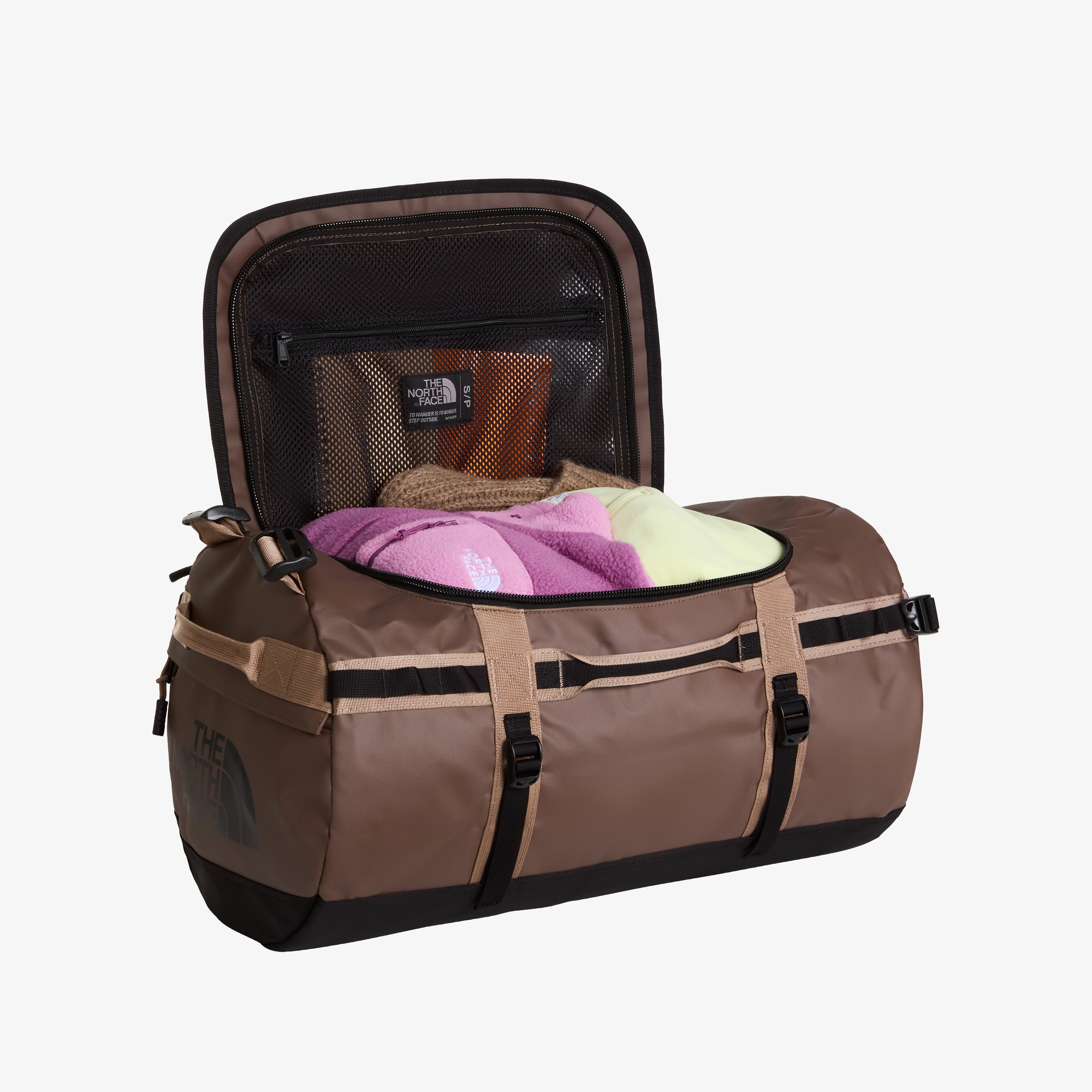 The North Face Base Camp Duffel - S Smokey Brown/TNF Black/Garnet