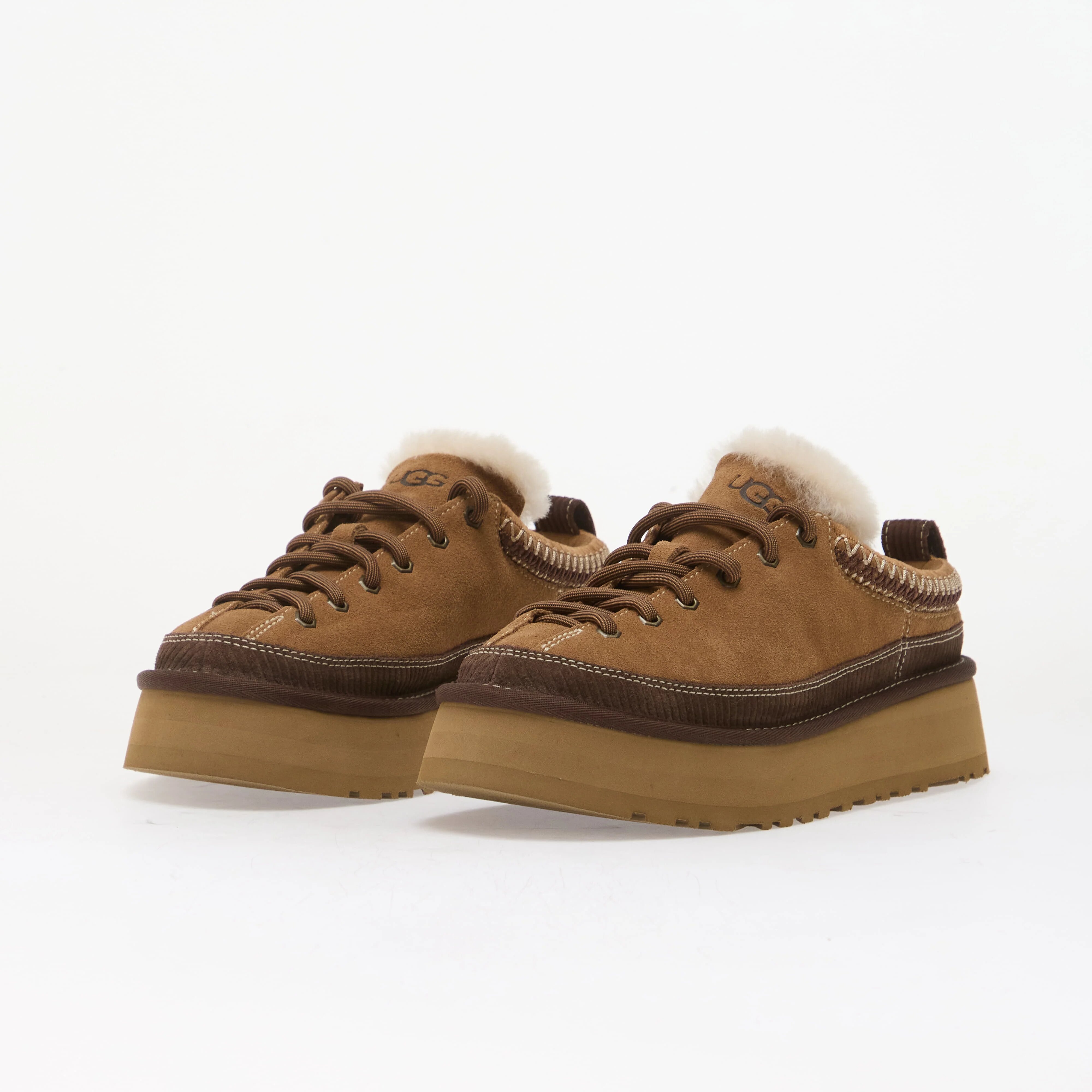 Ugg Сникърси W Heritage Lace-Up Slipper Chestnut