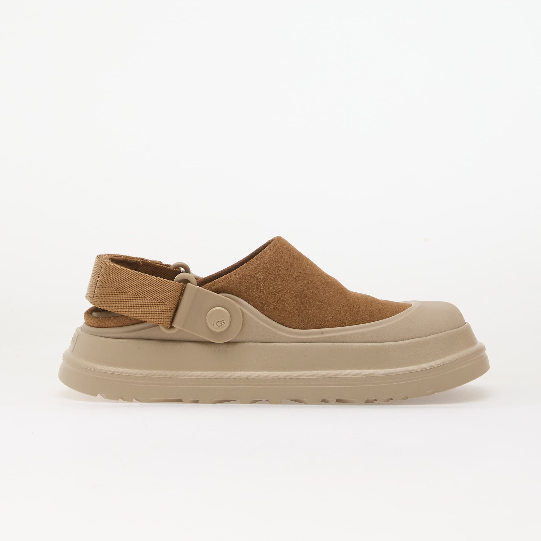 Ugg W Goldenglow Suede Clog Chestnut