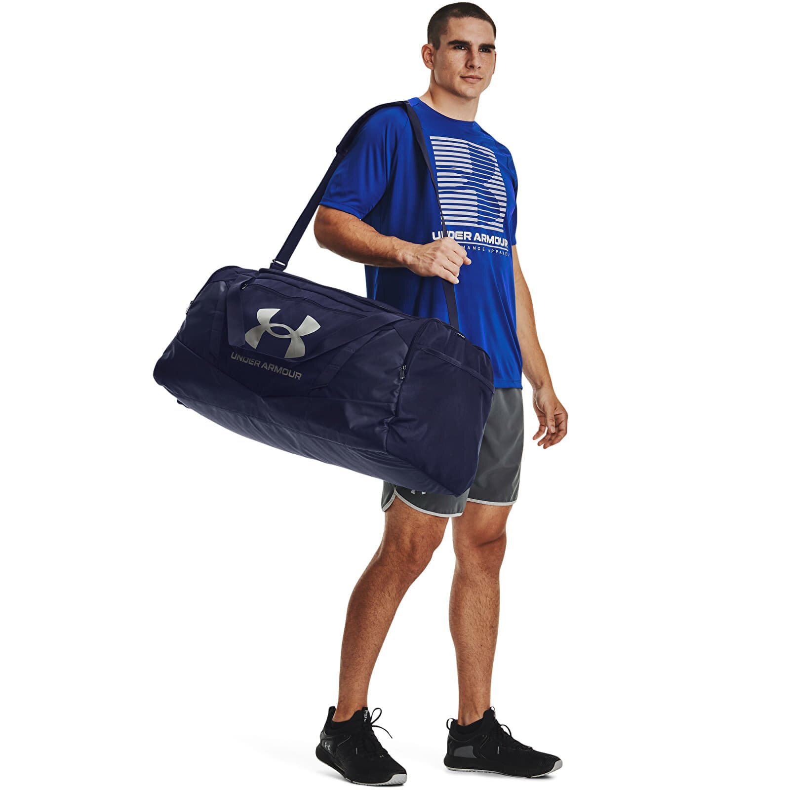 Under Armour Чанта Undeniable 5.0 Duffle Lg Midnight Navy/ Midnight Navy/ Metallic Silver