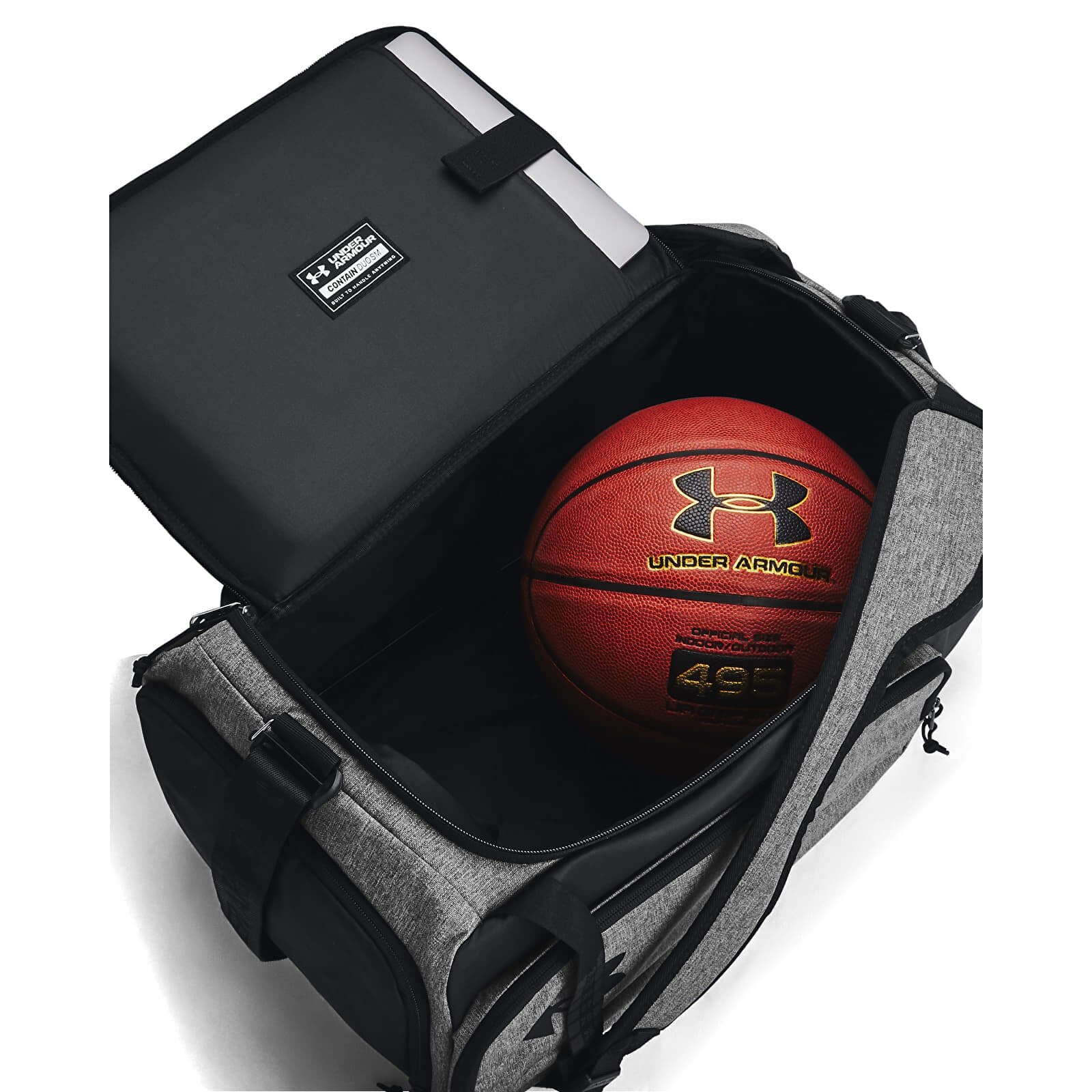 Under Armour Contain Duo SM BP Duffle Castlerock Medium Heather/ Black/ White