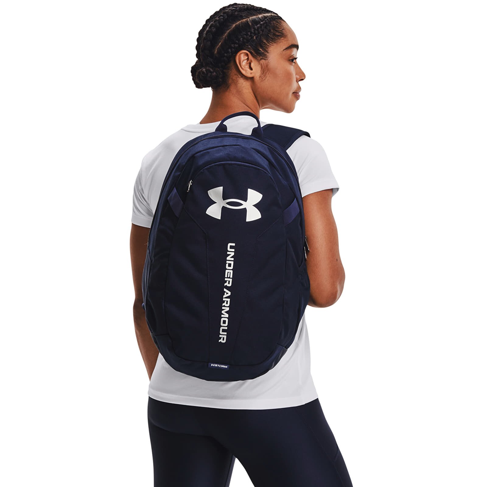 Under Armour Раница Hustle Lite Backpack Midnight Navy/ Midnight Navy/ Metallic Silver