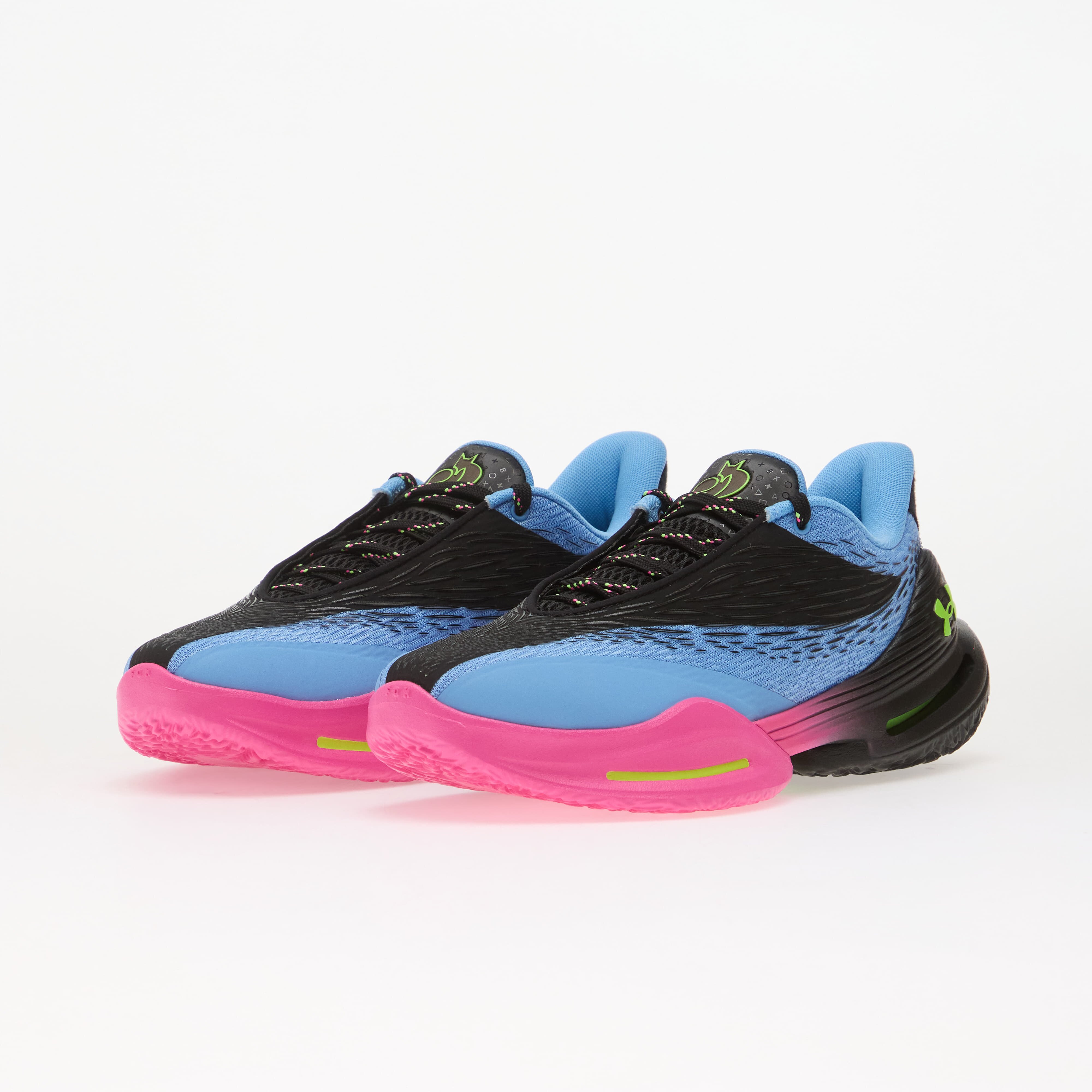 Under Armour Сникърси D. FOX 3 Black/ Horizon Blue/ Hyper Green