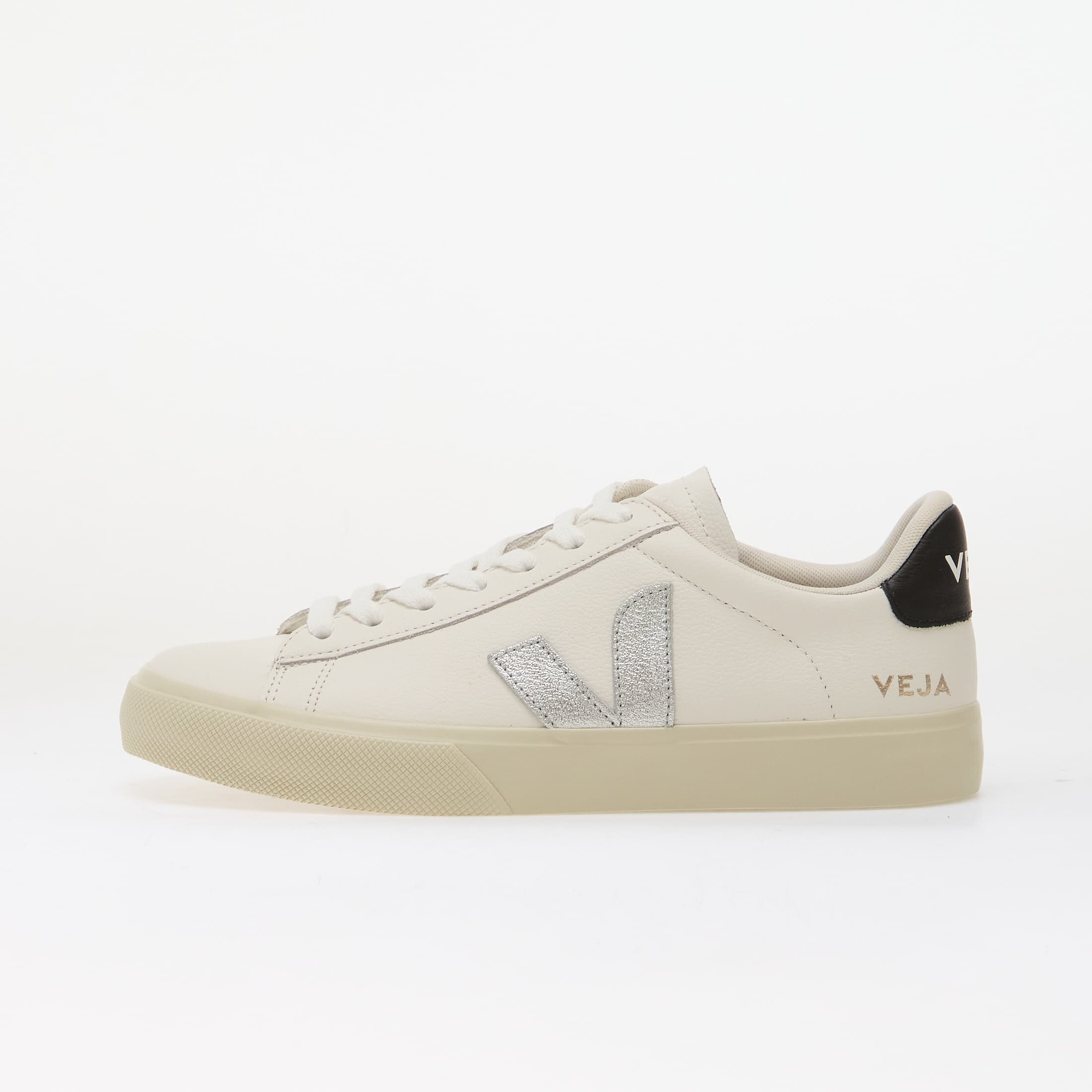 Veja Сникърси Campo Leather White/ Silver/ Black