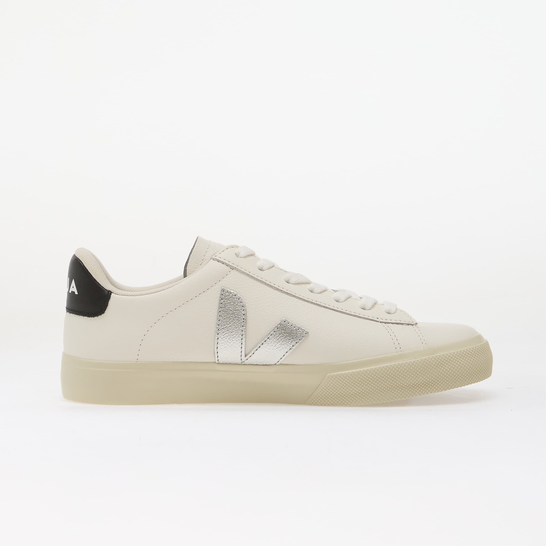 Veja Сникърси Campo Leather White/ Silver/ Black