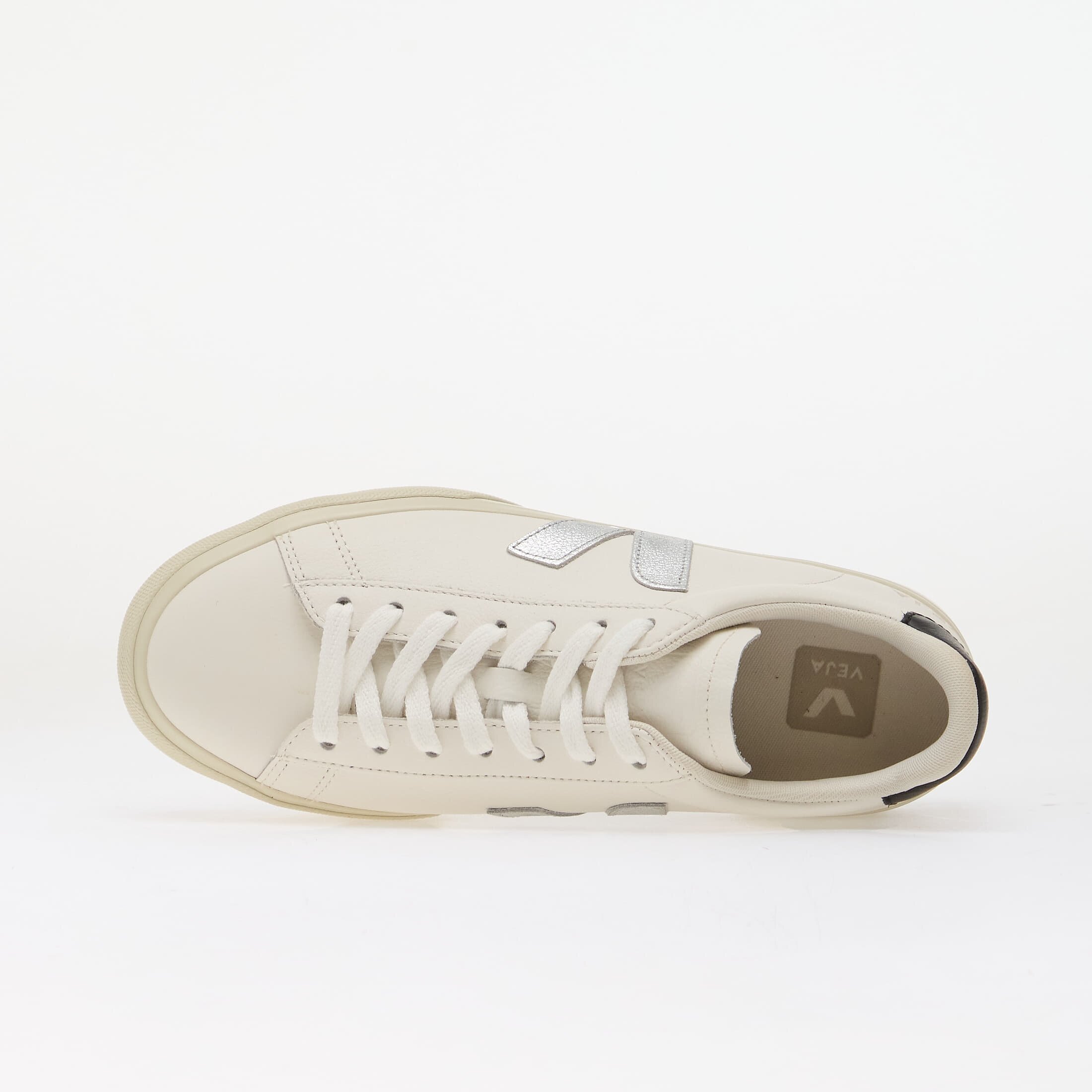 Veja Сникърси Campo Leather White/ Silver/ Black