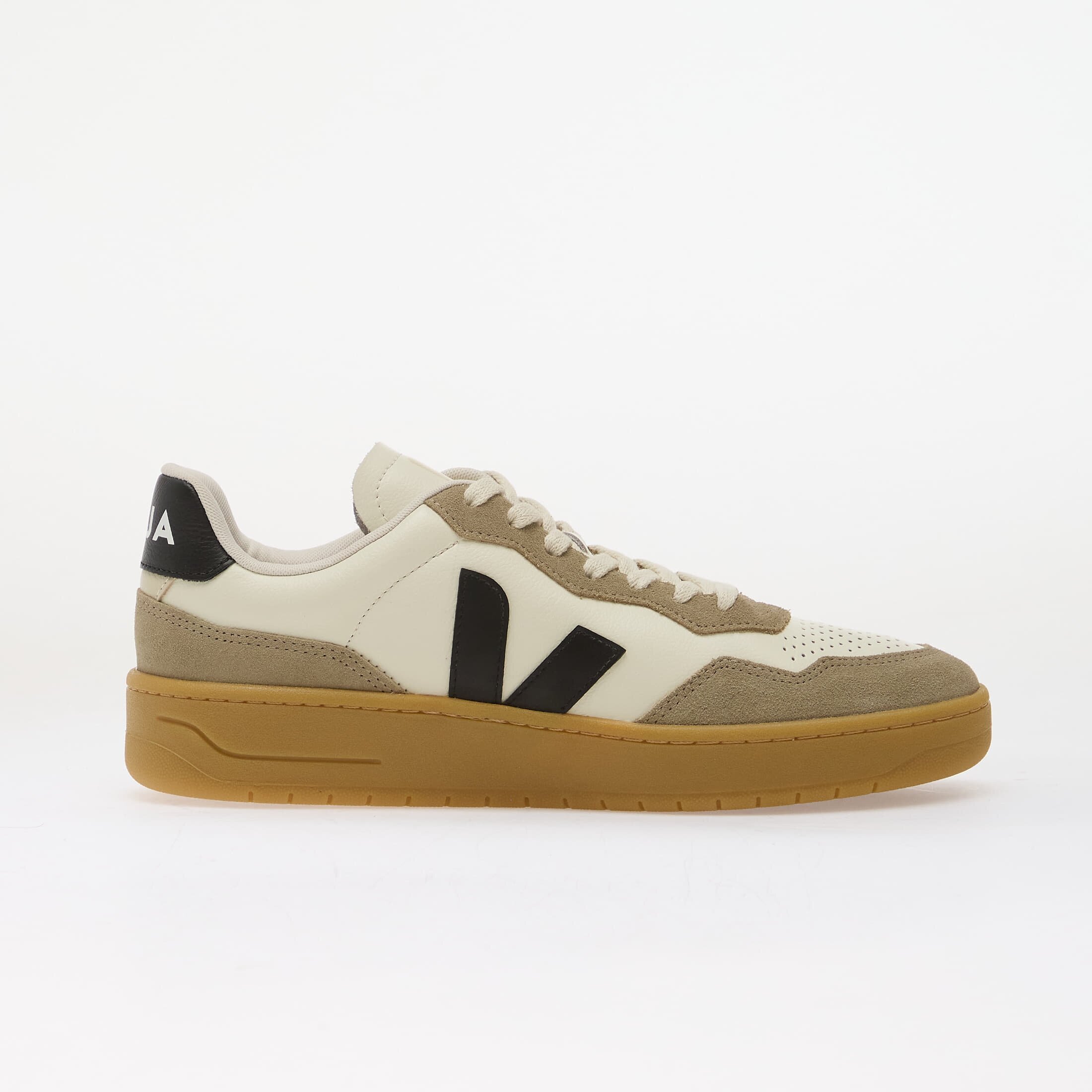 Veja Сникърси V-90 O.T. Leather Pure/ Black/ Natural