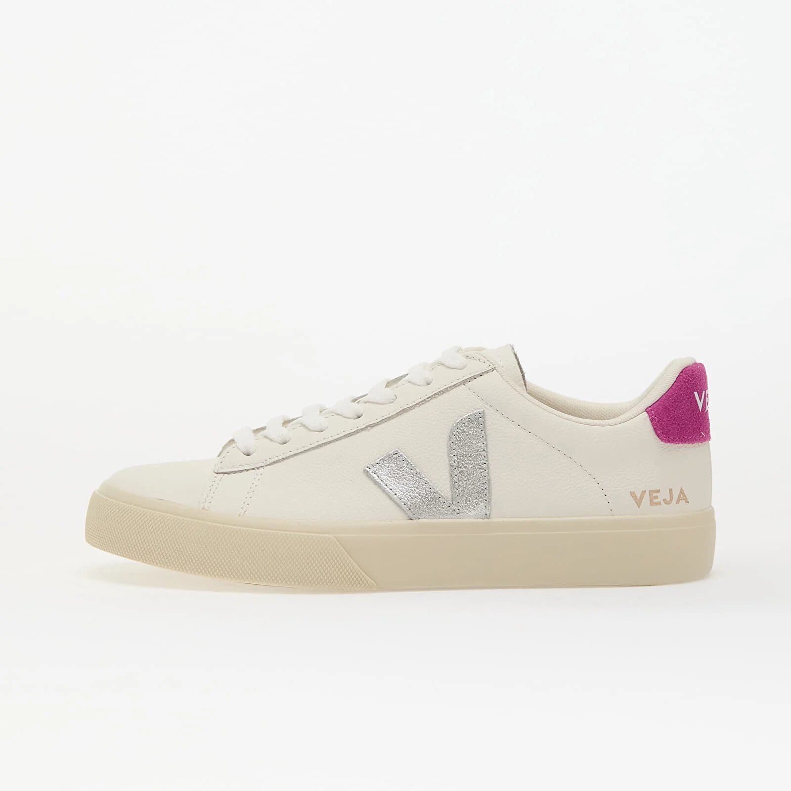 Veja Сникърси W Campo Leather Whi_Silver_Ultraviolet