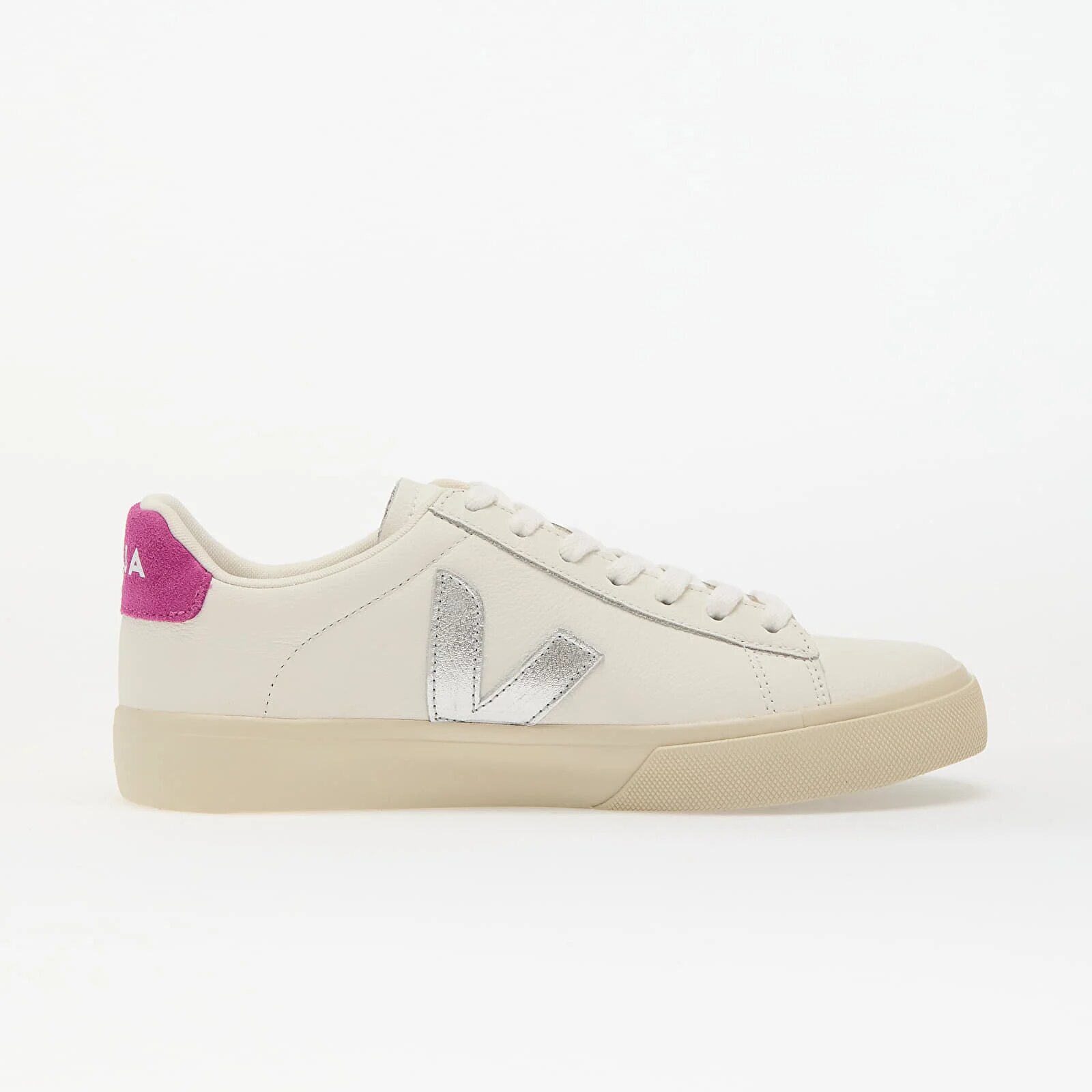Veja Сникърси W Campo Leather Whi_Silver_Ultraviolet