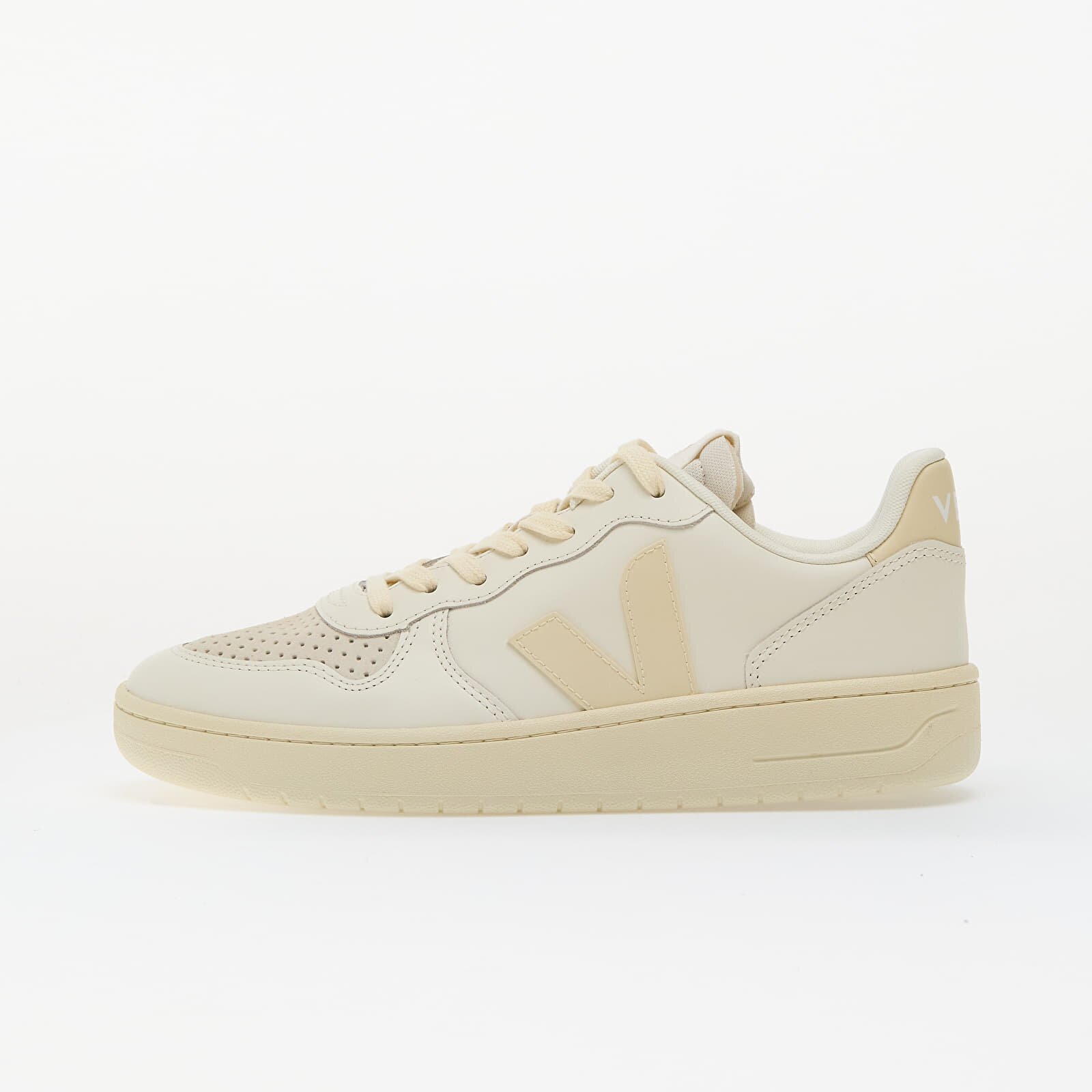 Veja Сникърси W V-10 Leather Pure Calcaire
