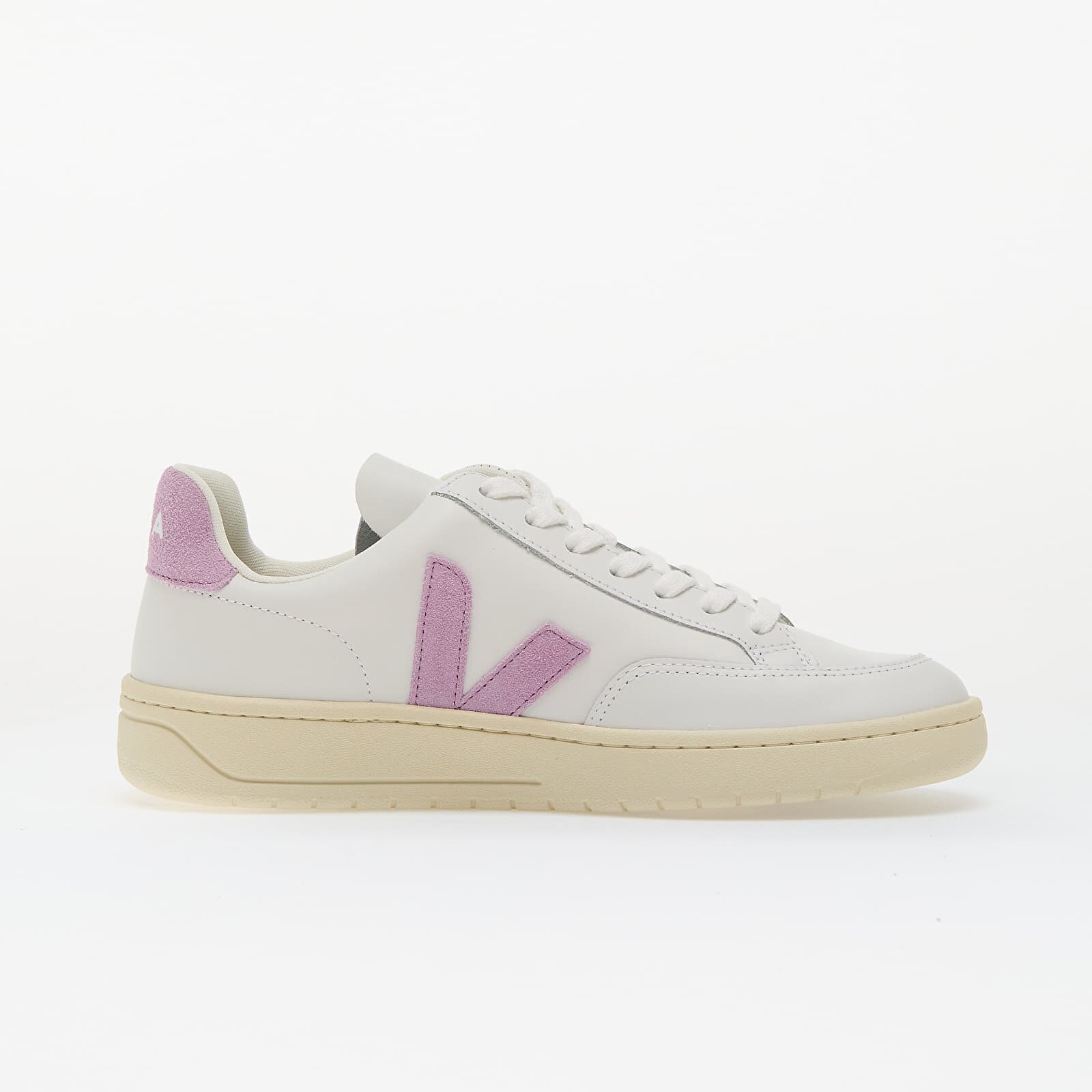 Veja Сникърси W V-12 Leather Extra-White_Orchid