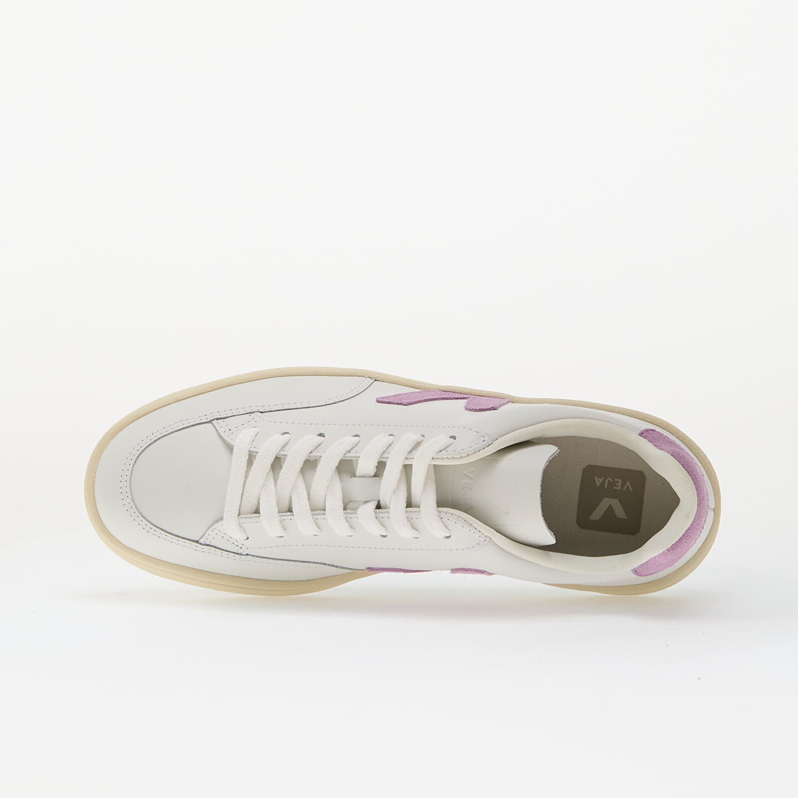 Veja Сникърси W V-12 Leather Extra-White_Orchid