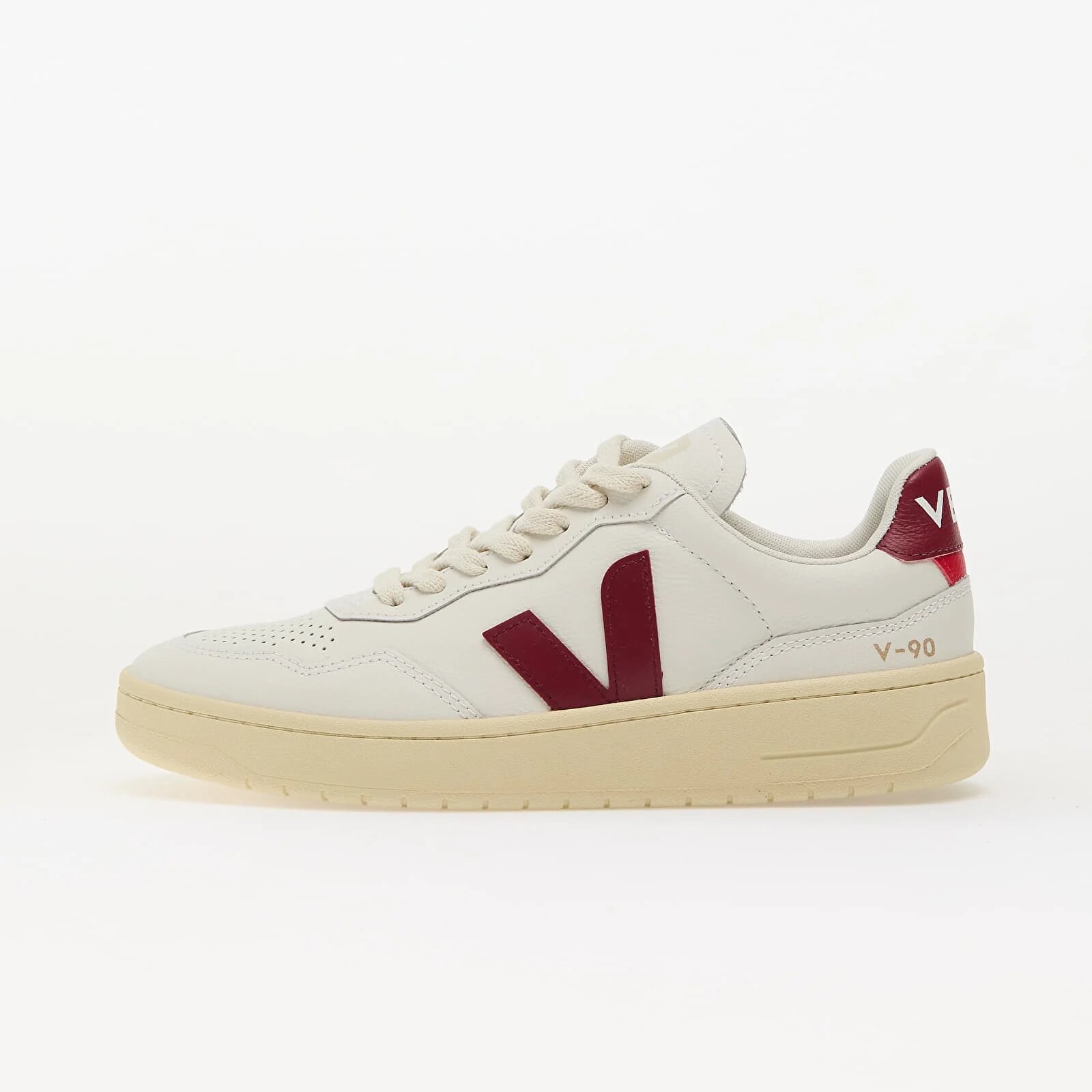 Veja Сникърси W V-90 O.T Leather Ex-White_Marsala