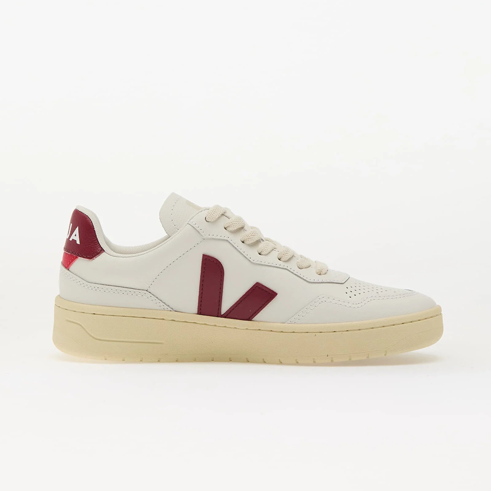 Veja Сникърси W V-90 O.T Leather Ex-White_Marsala
