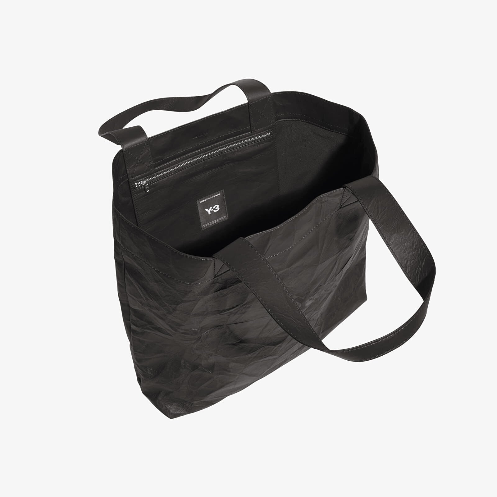 Y-3 Чанта Leather Tote Bag Black