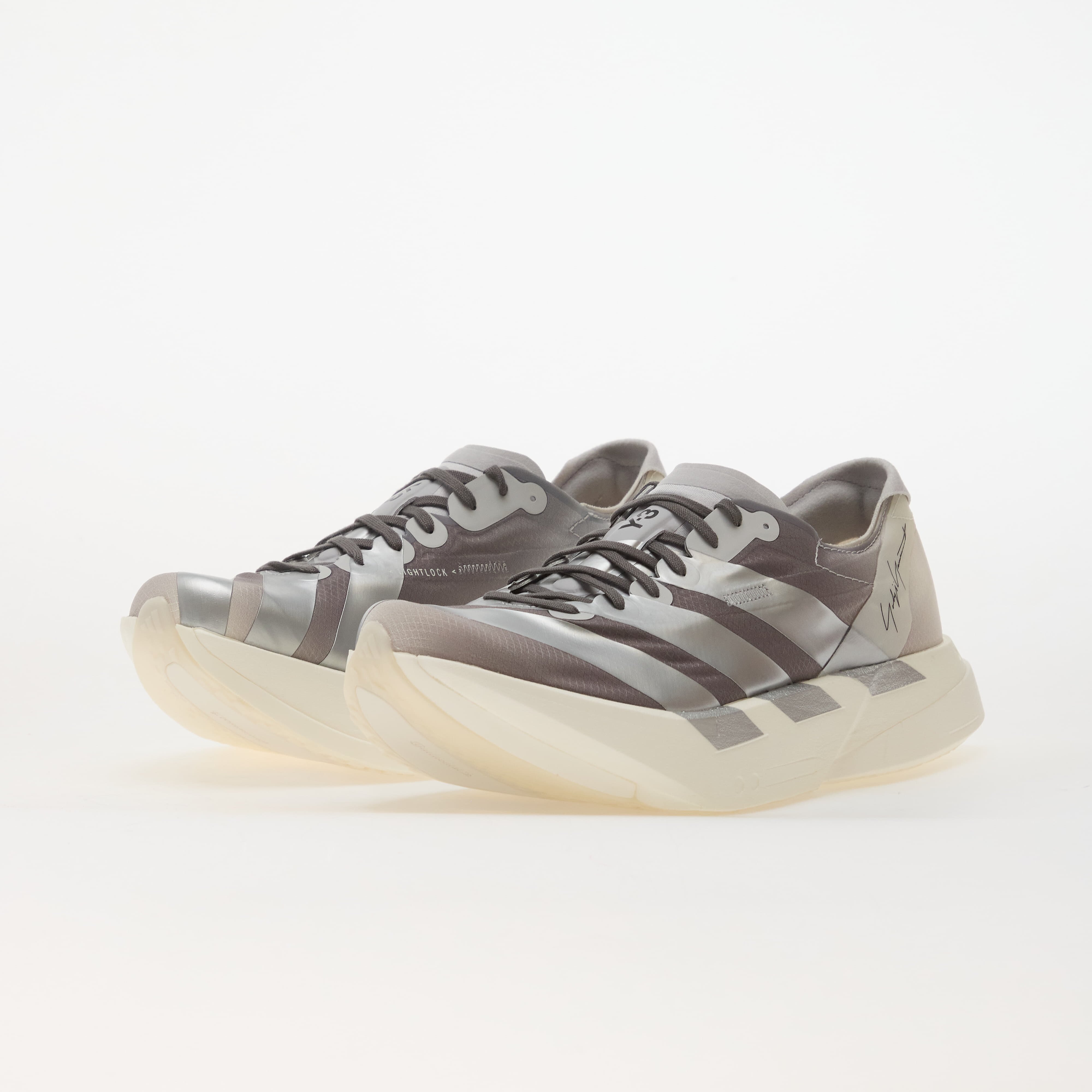 Y-3 Сникърси Adios Pro 4 Chalk White/ Silver Met./ Lgh Solid Grey