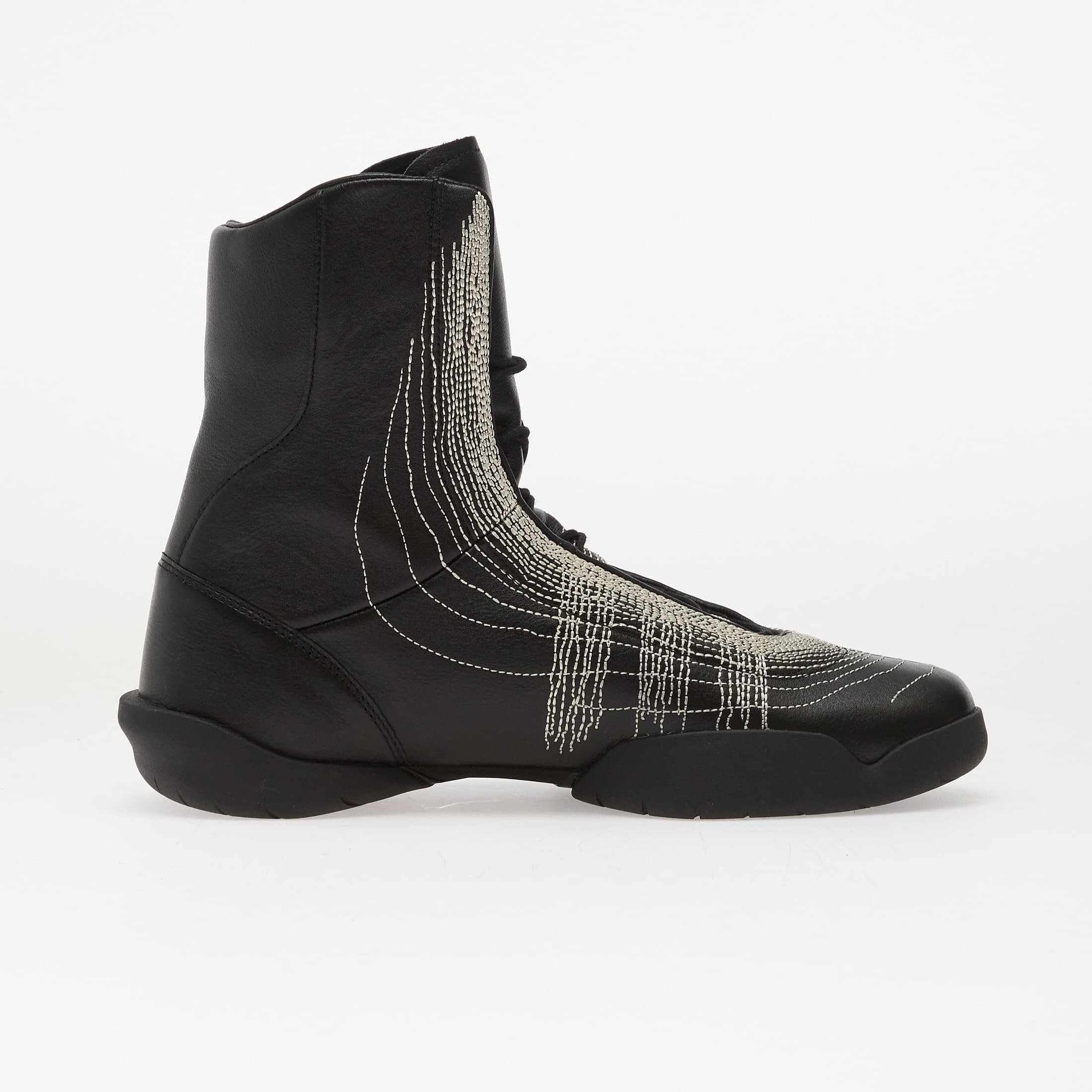 Y-3 Сникърси Regu Embroidery Black/ Black/ Aluminum