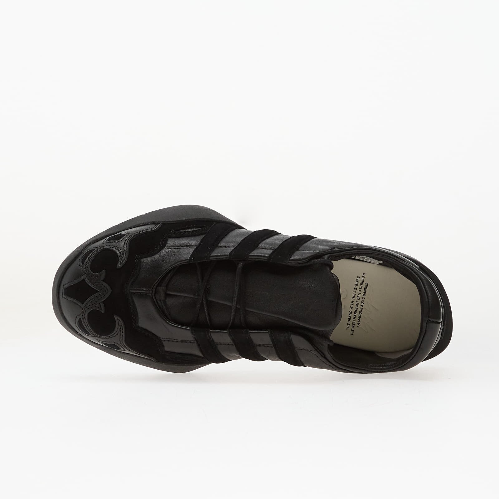 Y-3 Сникърси Regu Leather Black/ Black/ Black