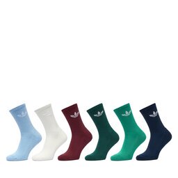 adidas Дълги чорапи Trefoil Cushion Crew Socks 6 Pairs JI9504