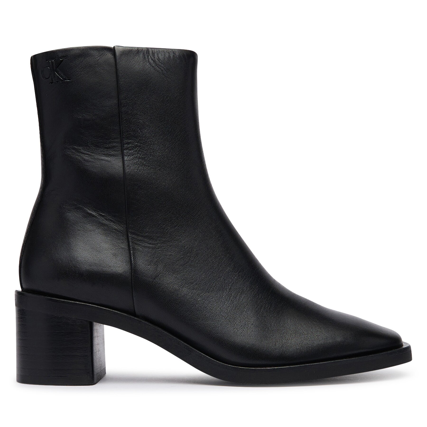 Calvin Klein Боти Block Heel Ank Boot Lth HW0HW03220