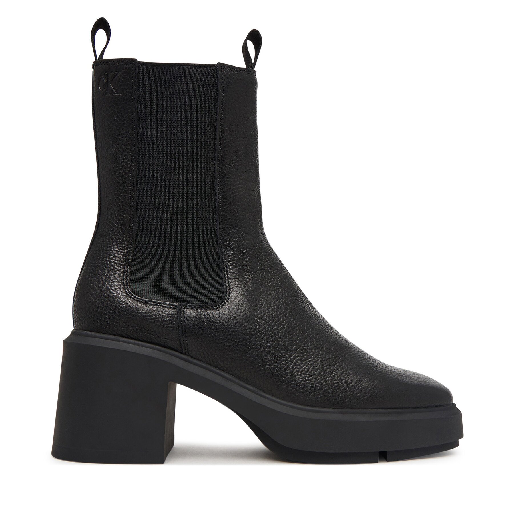 Calvin Klein Боти Block Heel Chelsea Boot Lth HW0HW03694