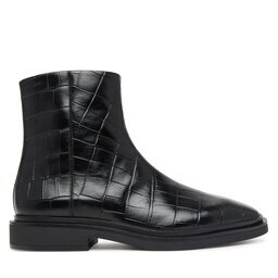 Calvin Klein Боти Square Ankle Boot Zip Croc Lth HW0HW03185