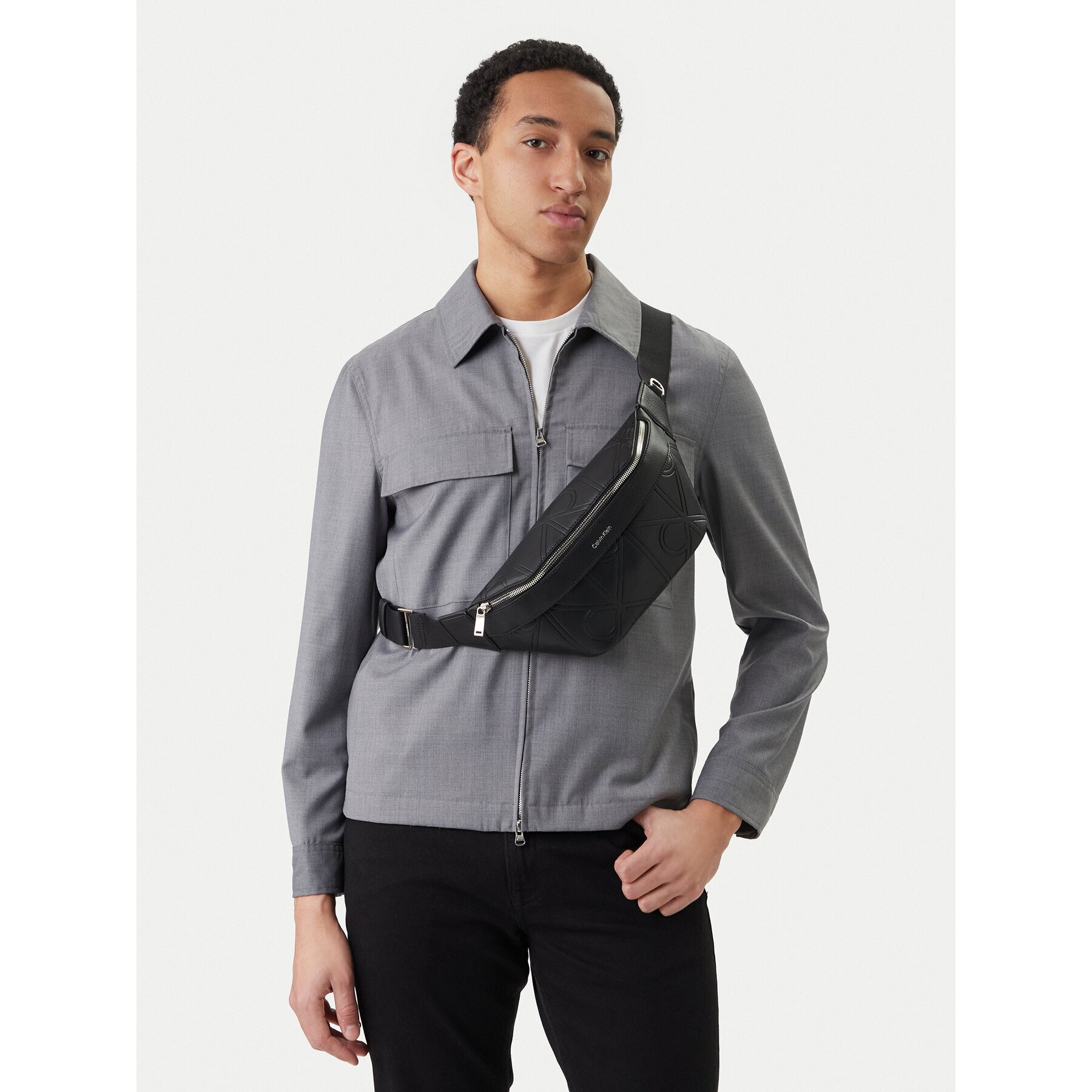 Calvin Klein Чанта за кръст﻿ Emblem Aop Emboss Waistbag LV04D3332G