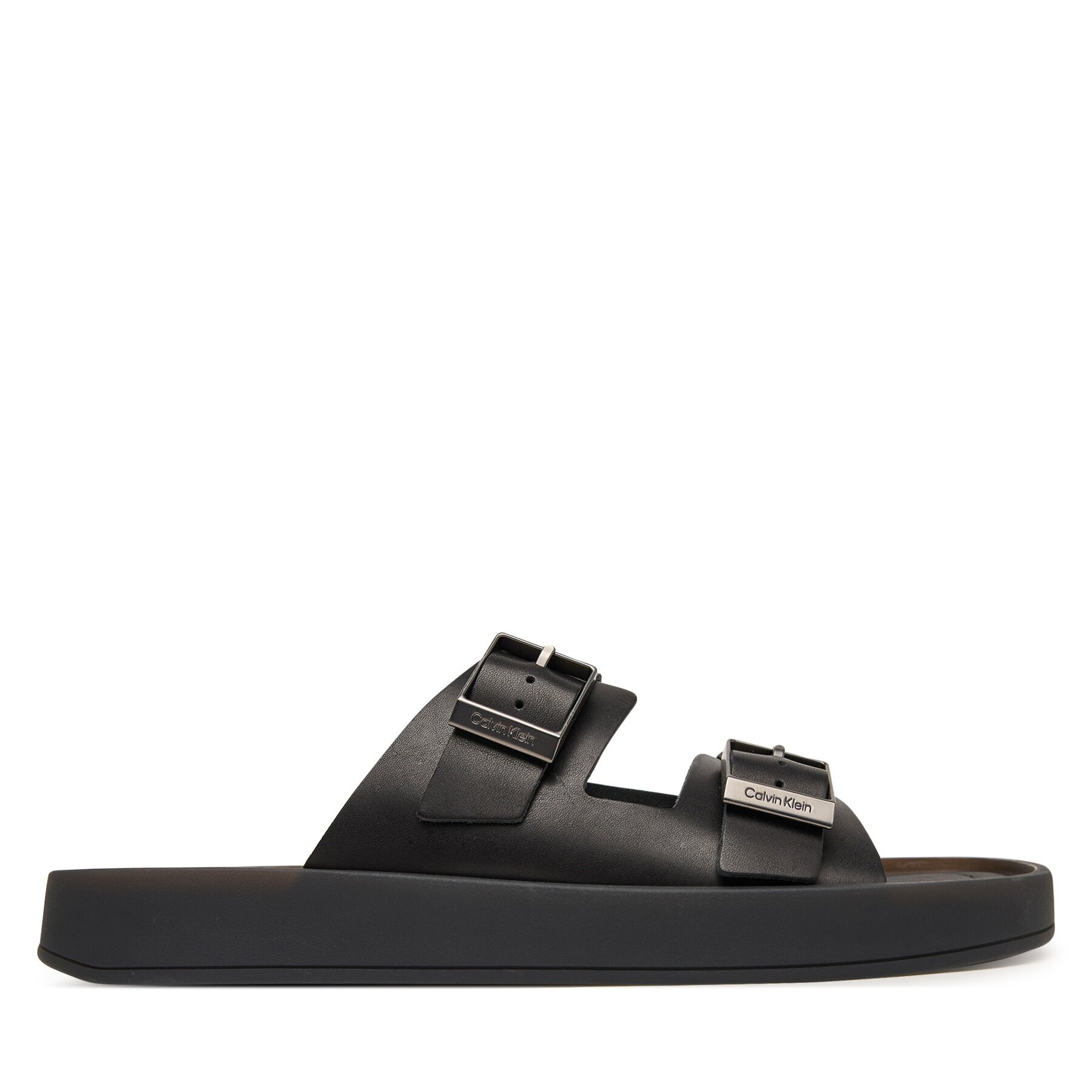 Calvin Klein Чехли Ergon Double Bar Sandal Lth HM0HM02097
