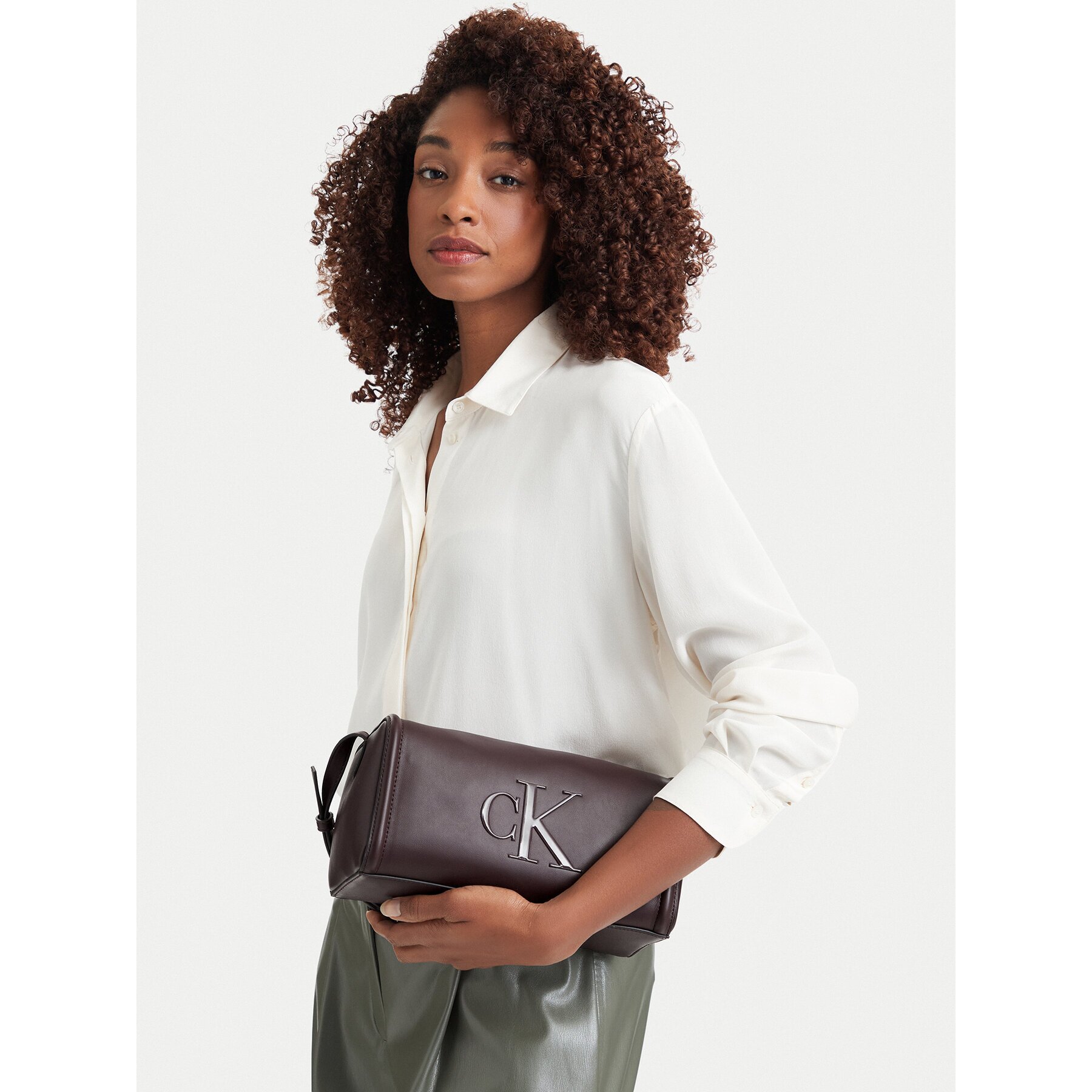 Calvin Klein Дамска чанта Bold Ck Slouchy Shoulder Bag LV04F3894G