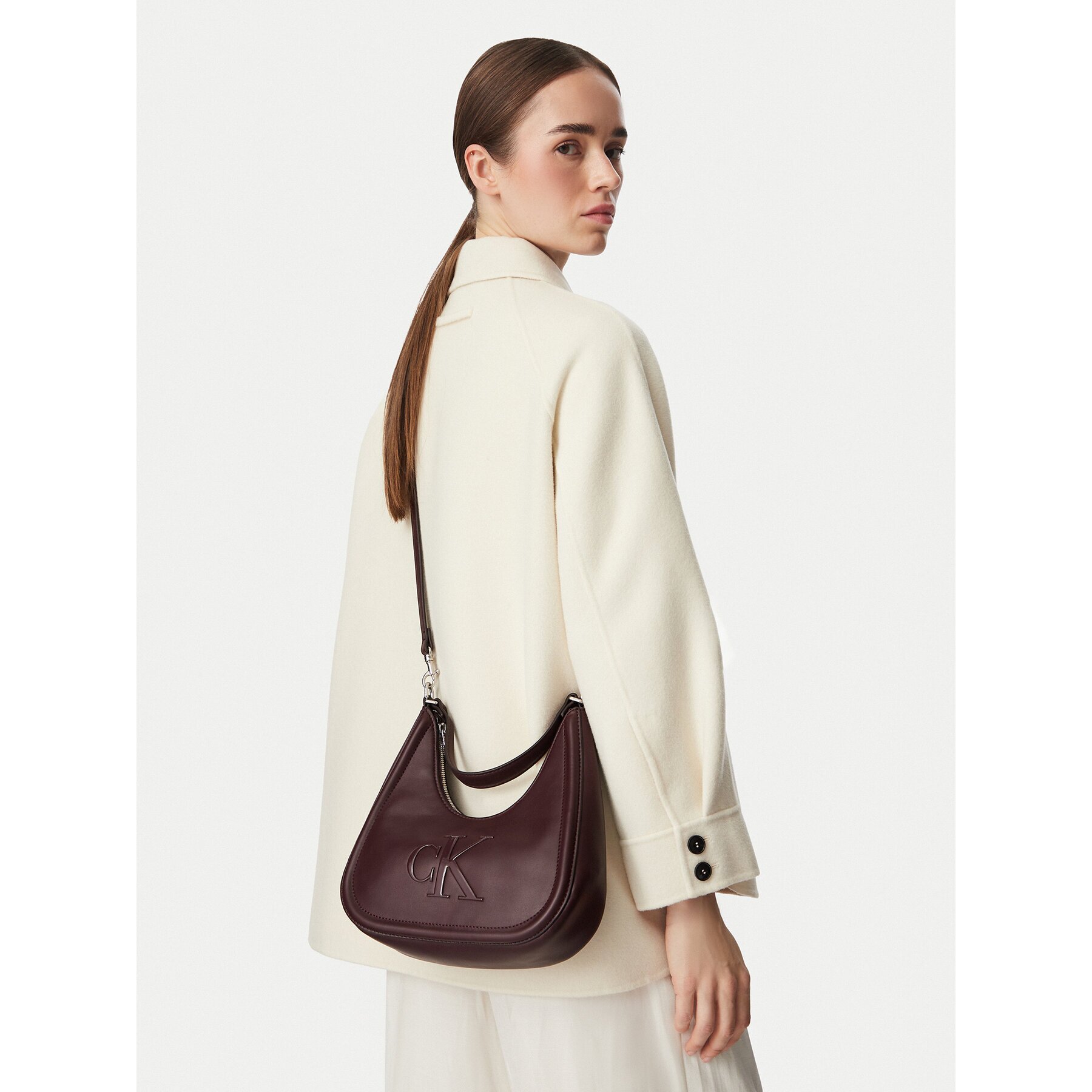 Calvin Klein Дамска чанта Bold Ck Small Crescent LV04F3561G