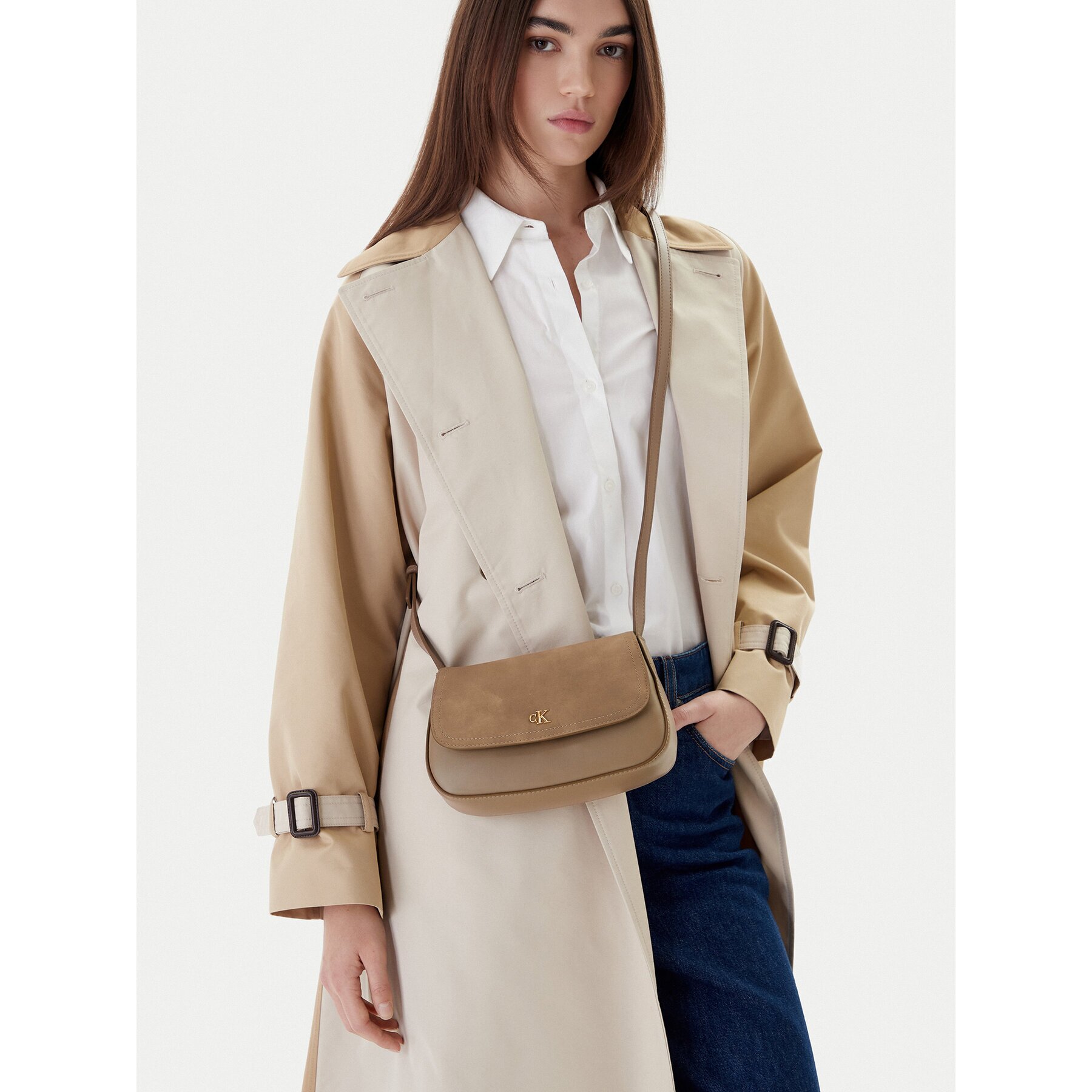 Calvin Klein Дамска чанта Ck Brushed Flap Camera Bag LV04F3409G