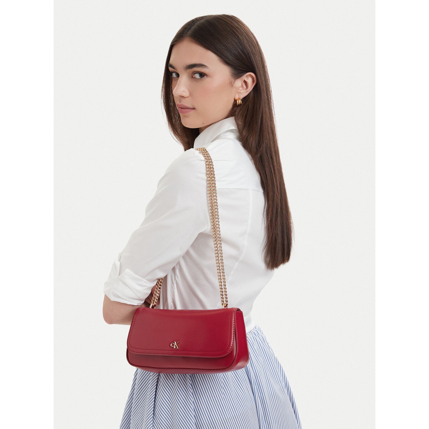 Calvin Klein Дамска чанта Ck Convertible Chain Small Bag LV04F3172G