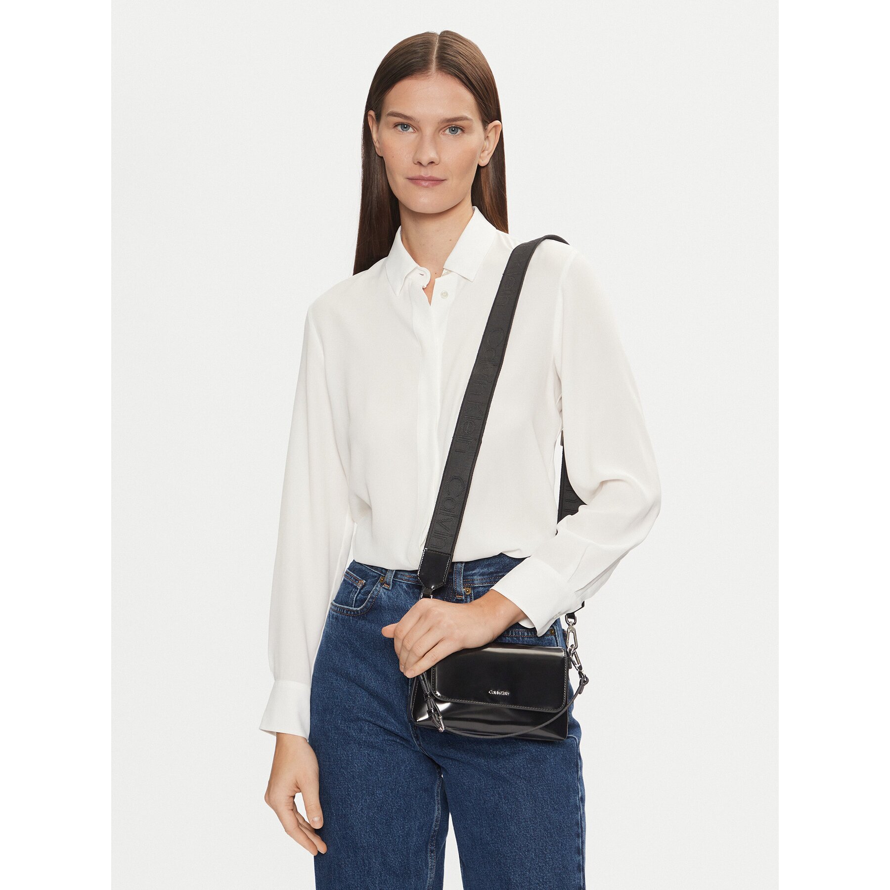 Calvin Klein Дамска чанта Ck Must Dbl Strap Mini Bag_Shiny K60K612772