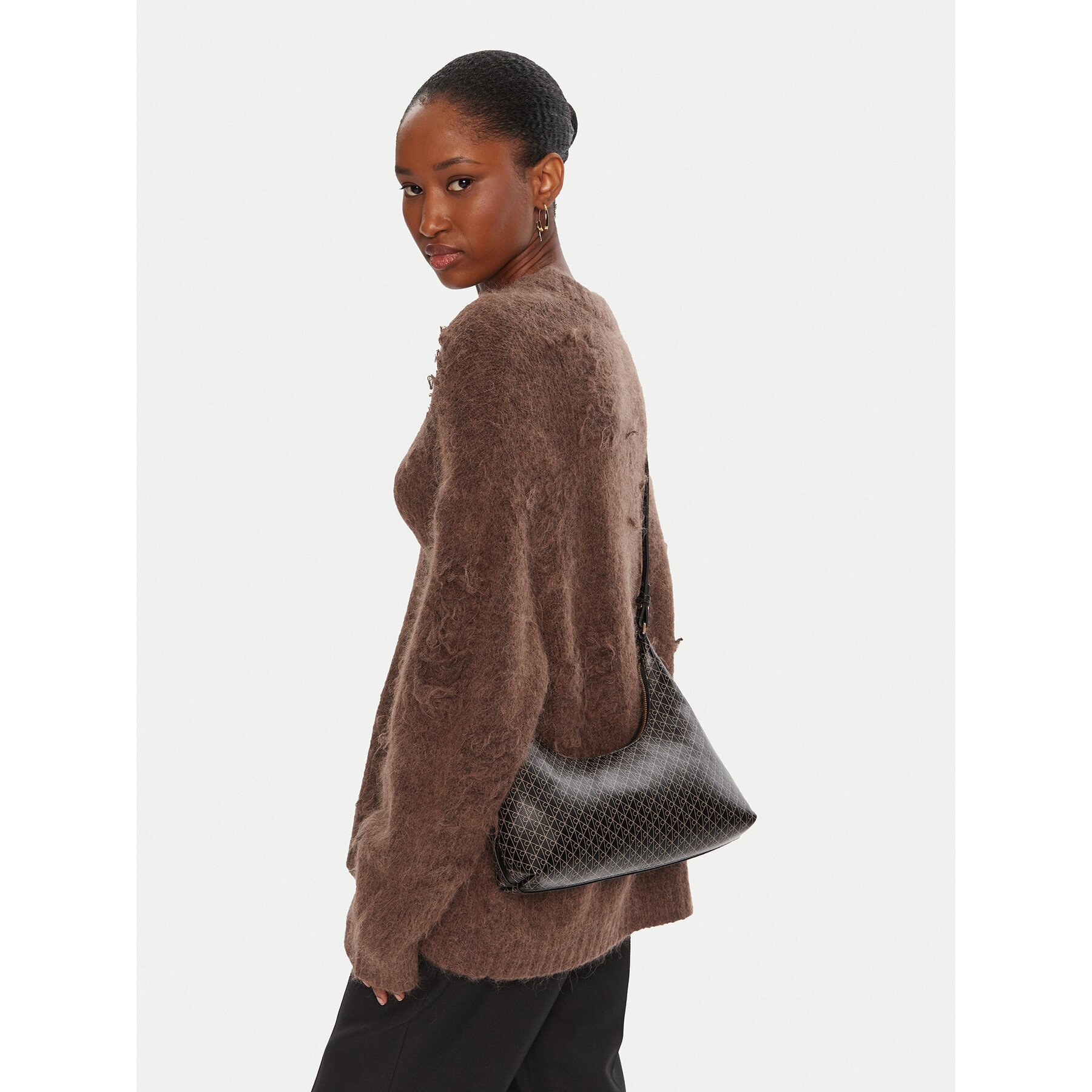 Calvin Klein Дамска чанта Emblem Aop Conv Shoulder Bag LV04F3298G