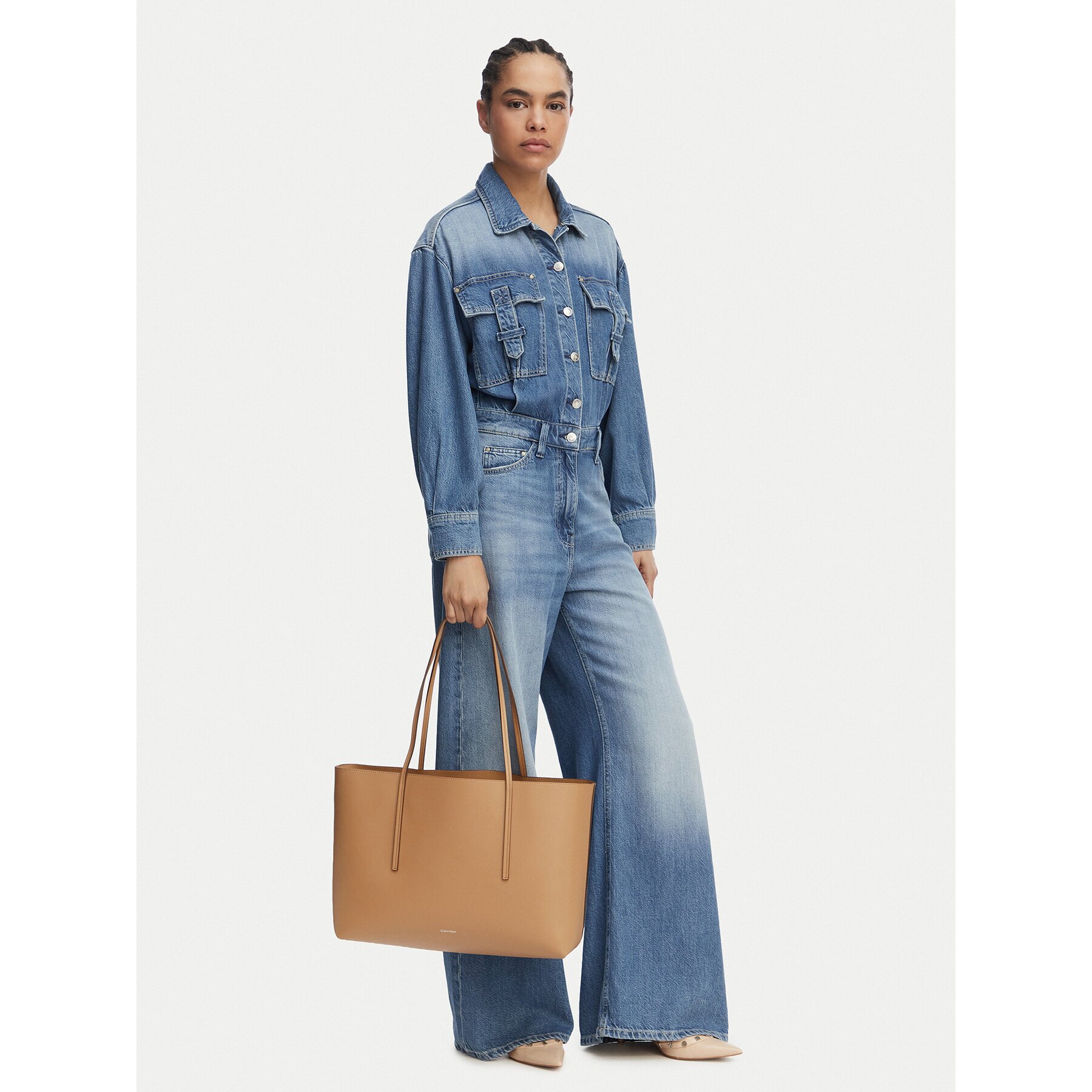Calvin Klein Дамска чанта Foil Logo Tote LV04F3274G