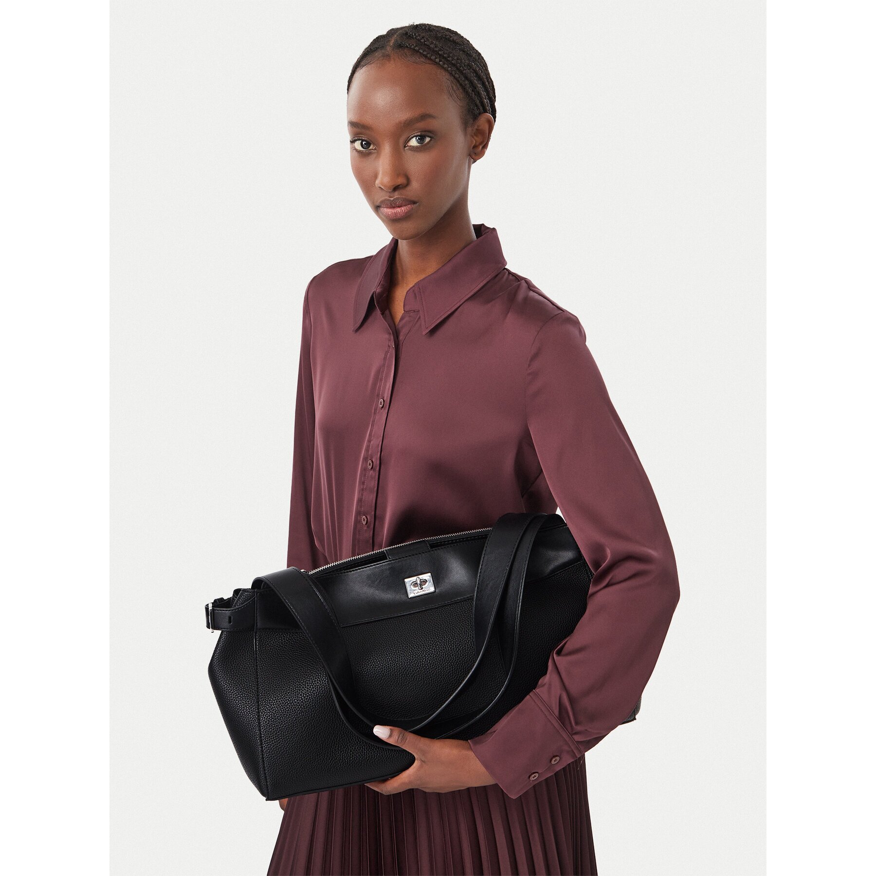 Calvin Klein Дамска чанта Mix Media Work Tote LV04F3887G