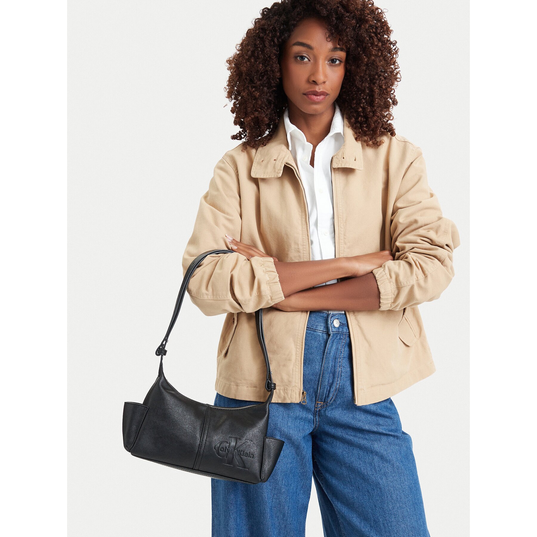 Calvin Klein Дамска чанта Pockets Monologo Crossbody LV04F3687G