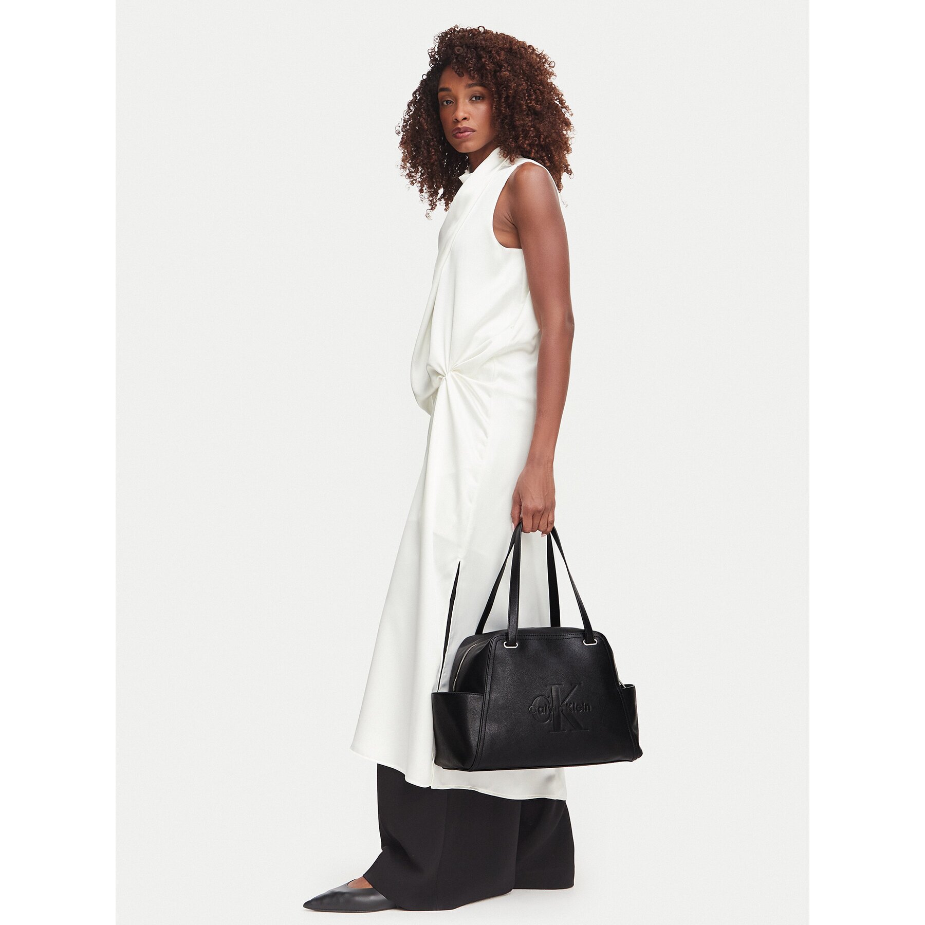 Calvin Klein Дамска чанта Pockets Monologo Tote LV04F3689G
