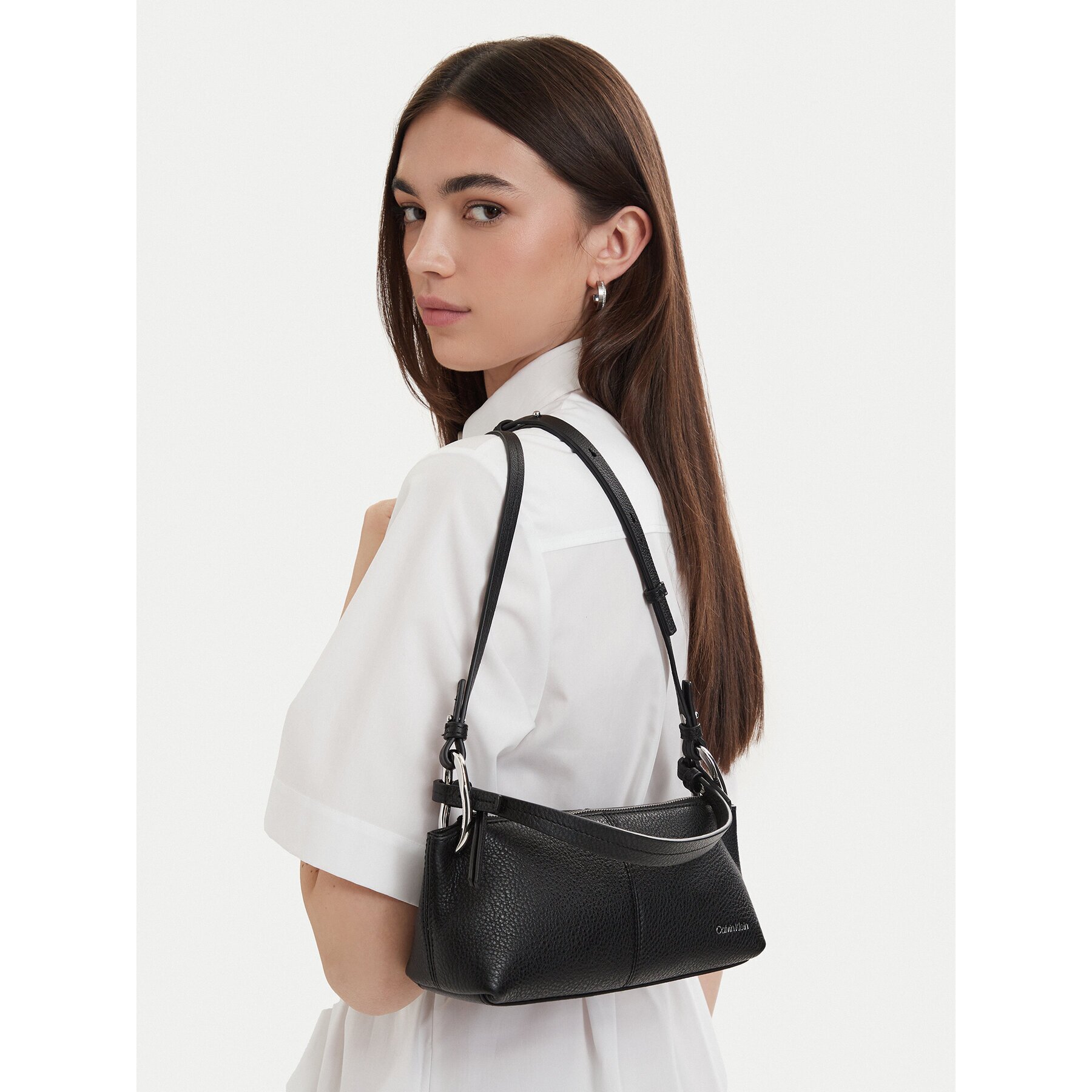 Calvin Klein Дамска чанта Slouchy Leather Small Conv Bag LV04F3659G
