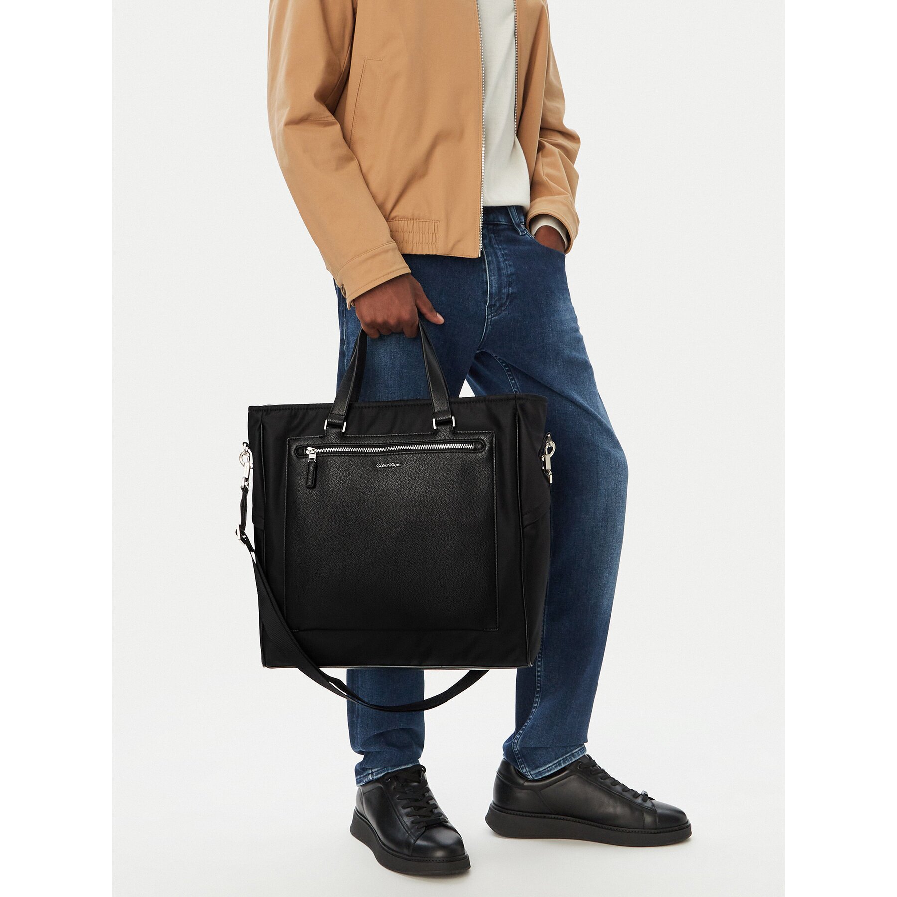 Calvin Klein Дамска чанта Ssnl Raised Logo Tote LV04D3502G