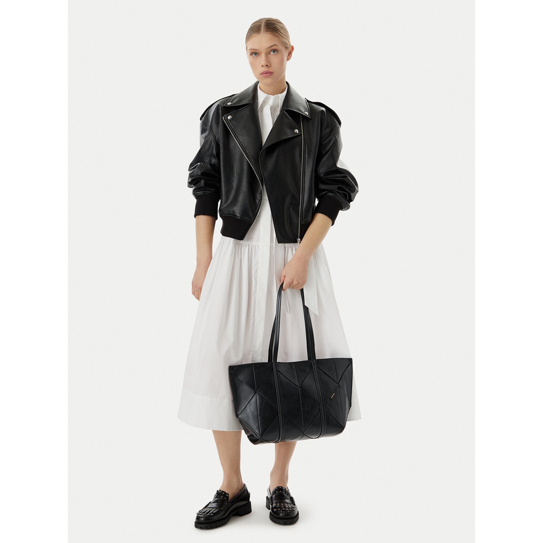 Calvin Klein Дамска чанта Woven Medium Carryall LV04F3548G