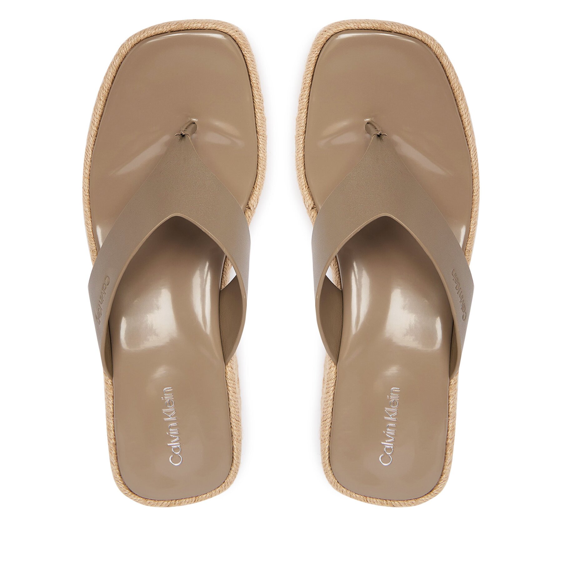 Calvin Klein Джапанки Block Heel Espa 50 Thong Lth HW0HW02902