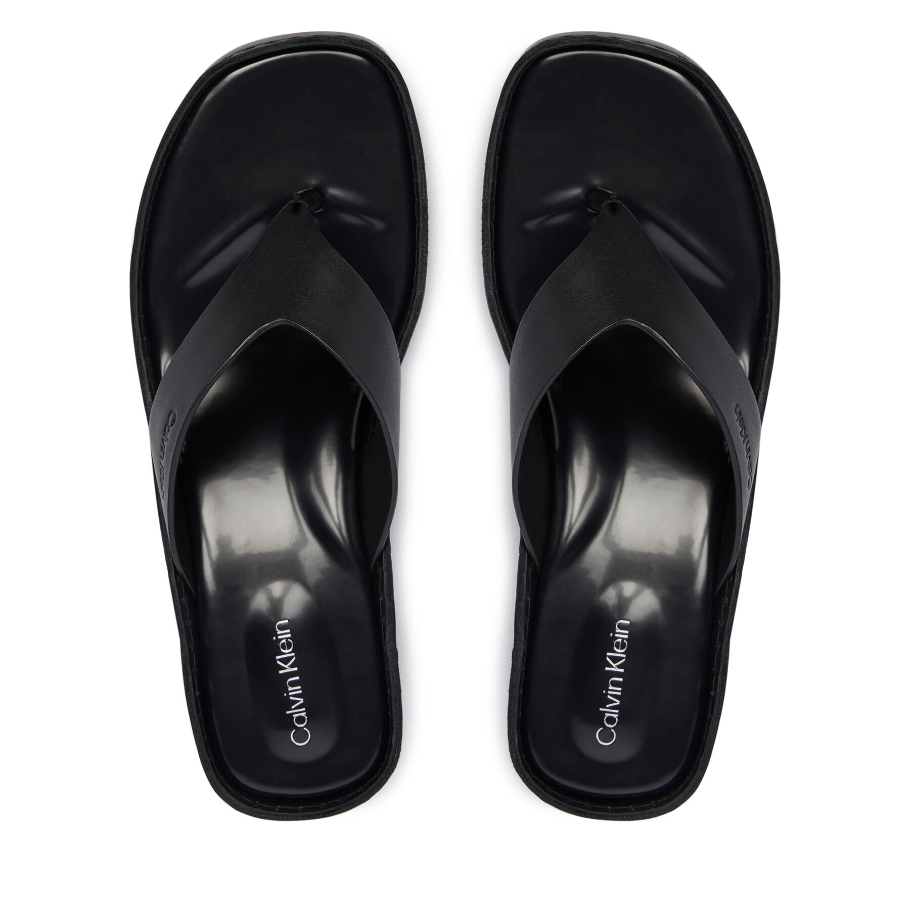 Calvin Klein Джапанки Block Heel Sndl Thong Lth HW0HW02913